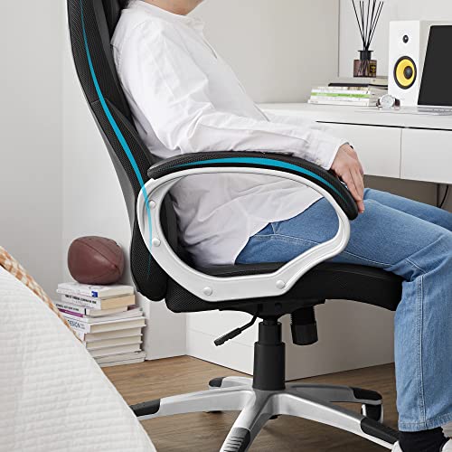 Thumbnail 6 de Silla de Oficina Ergonómica SONGMICS OBG22B: Silla Giratoria con Ruedas, Altura Ajustable, Negro