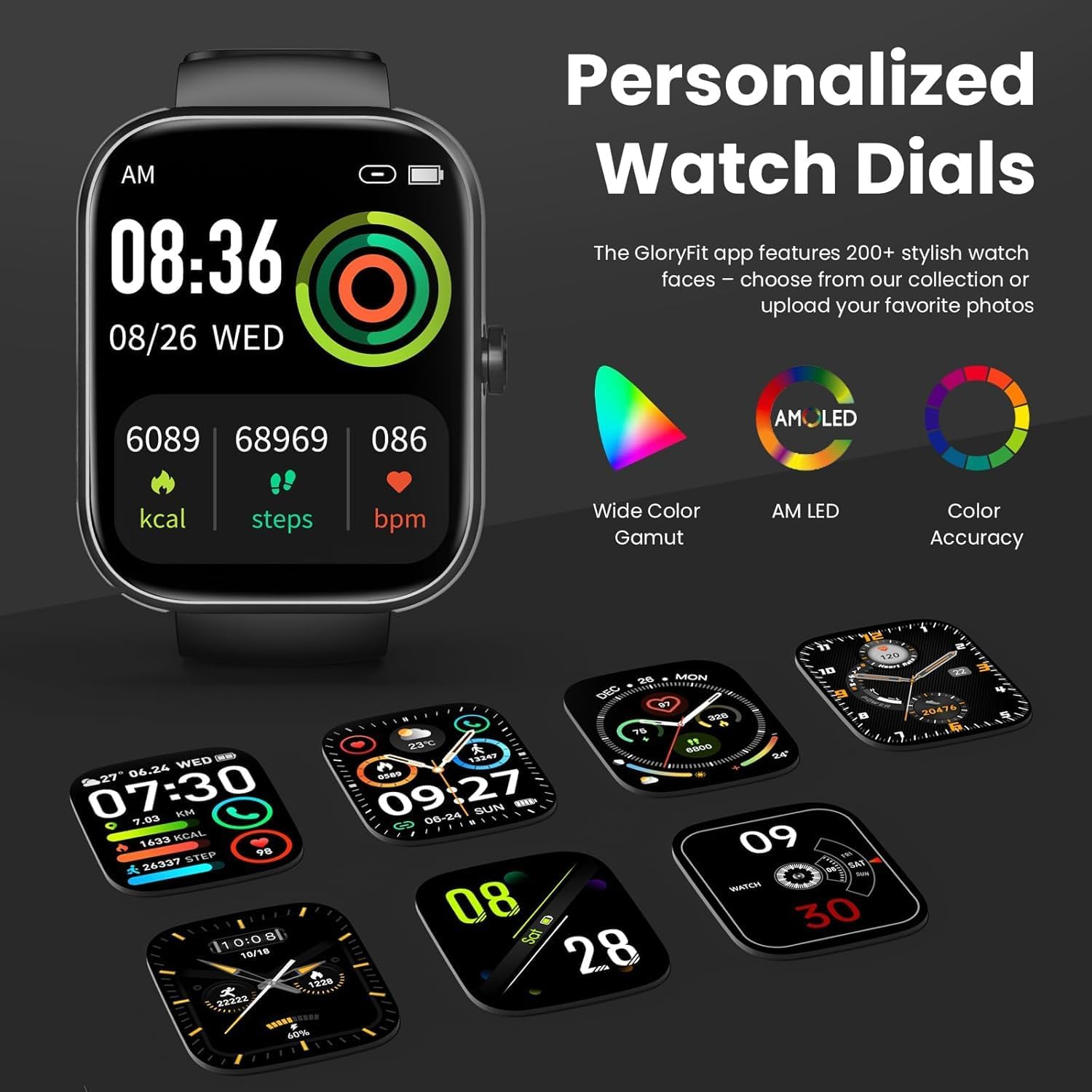 Detalle de Smart Watch for Men & Women with 1.91" HD Touch Screen, Bluetooth Calling and 100+ Sport Modes
