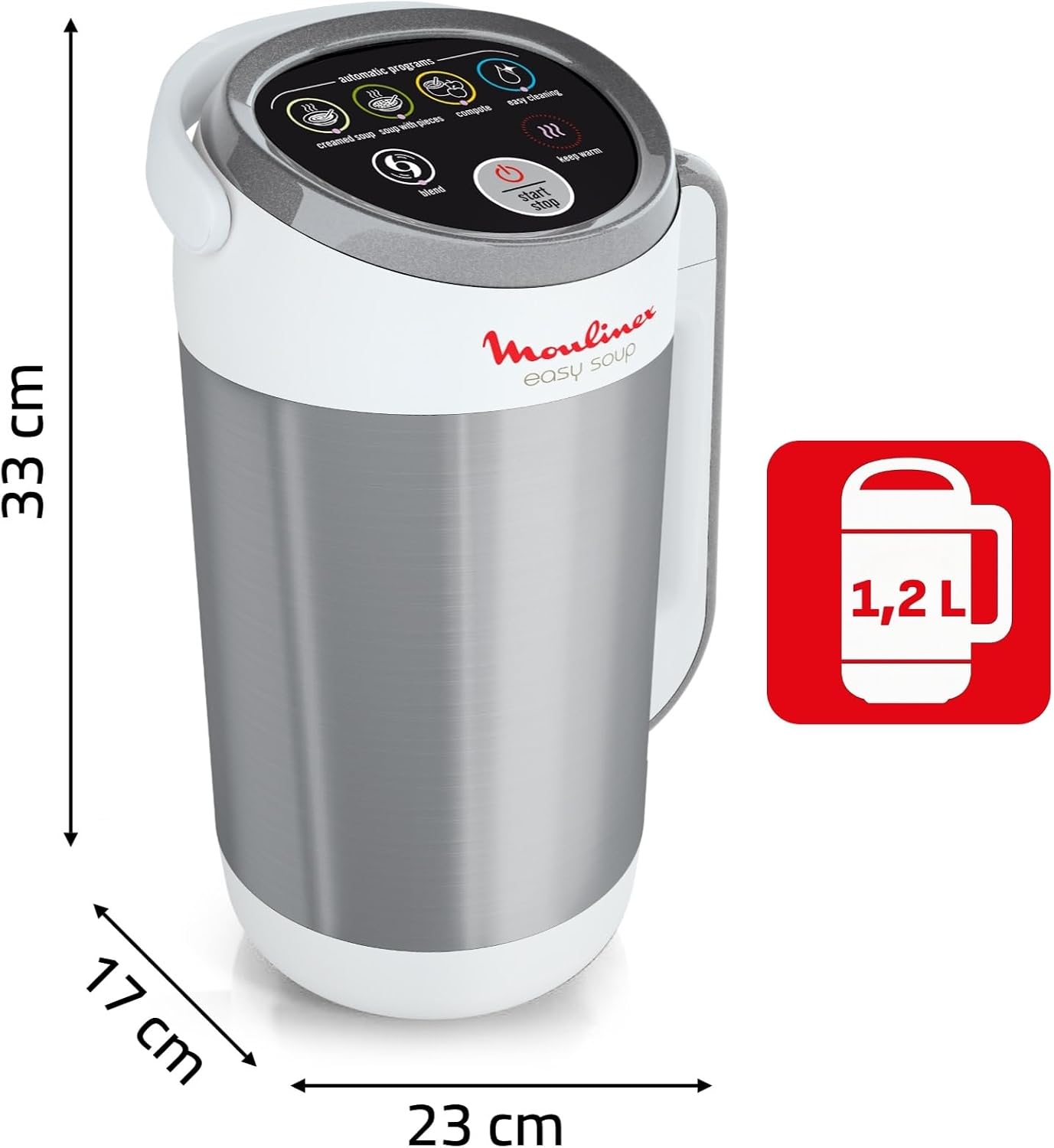 Detalle de Moulinex LM841110 Easy Soup verwarmde blender 1000 W, 1,2 l