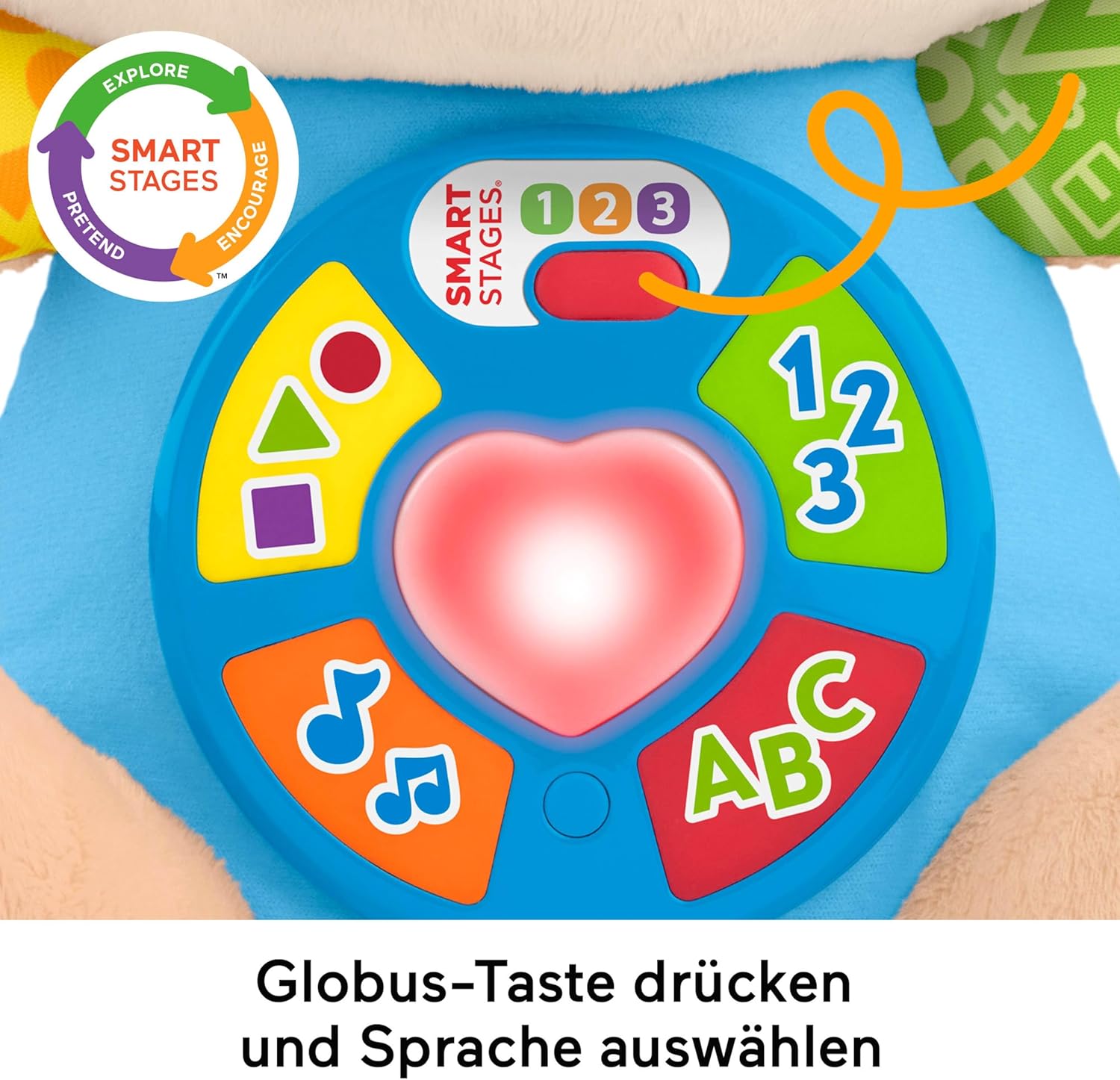 Detalle 2 de Fisher-Price musikalischer Lernspaß Smart Stages Hündchen (JFD20) – Plüschspielzeug ab 6 Monaten