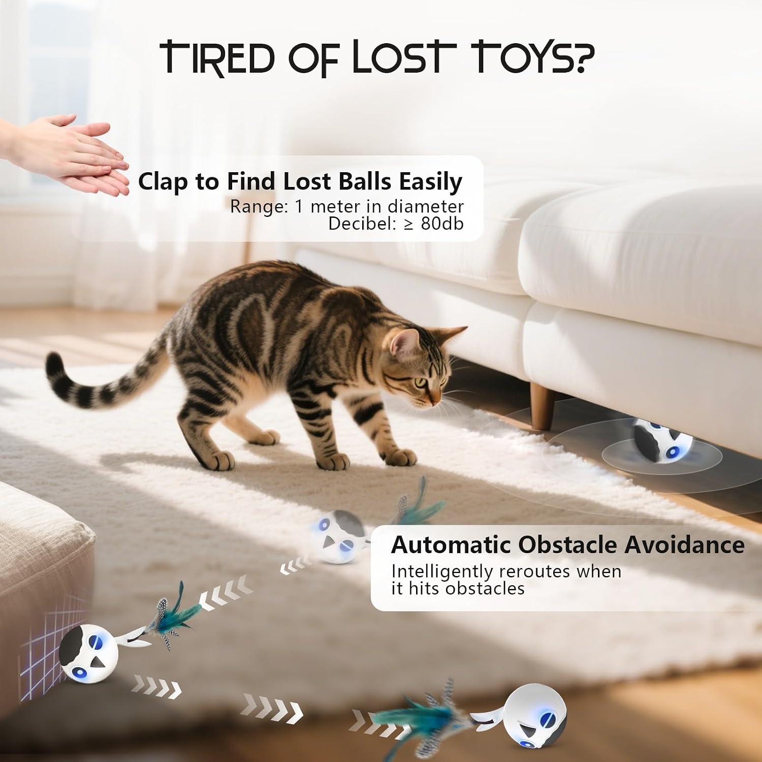 Detalle de Zeepet Cat Ball Toy with 4 Modes