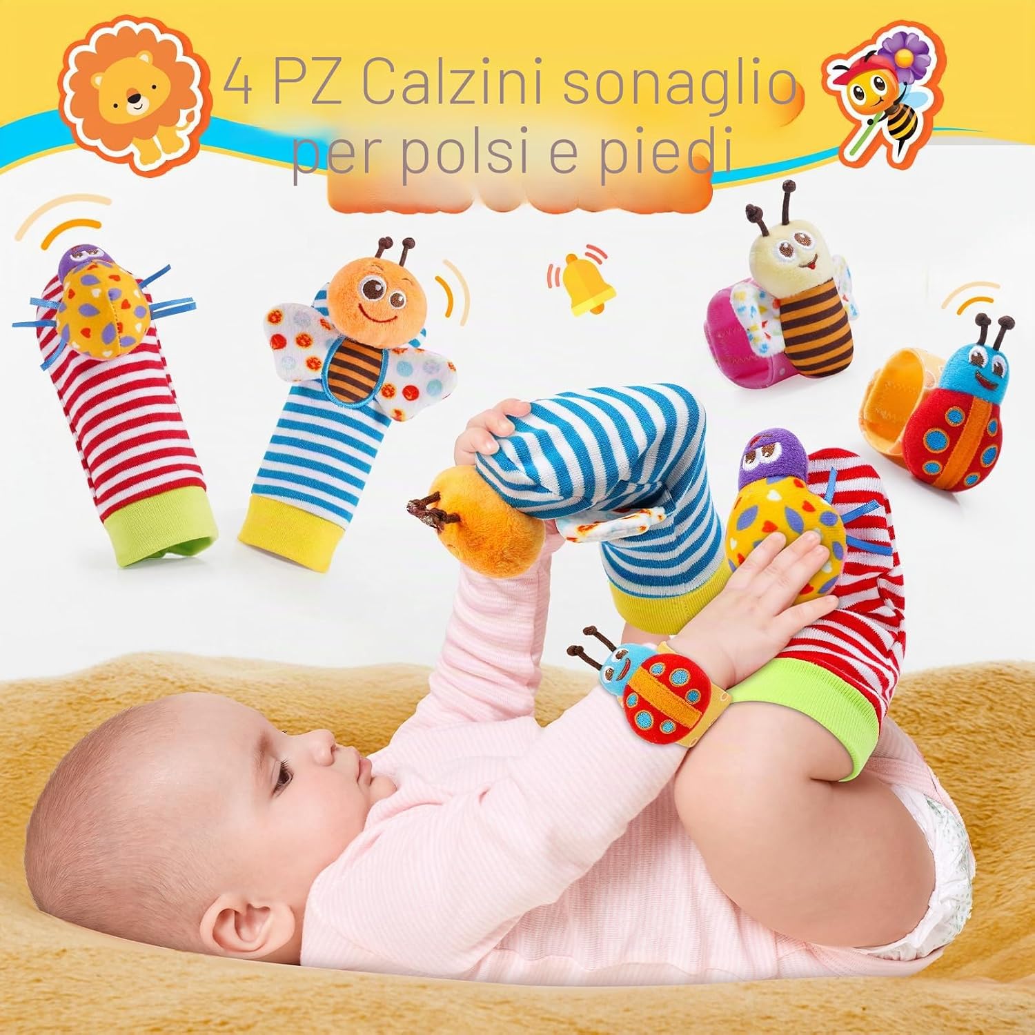 Thumbnail 2 de 14 Pezzi Sonaglio Neonato 0-12 Mesi – Giocattoli Sensoriali e Montessori in Silicone