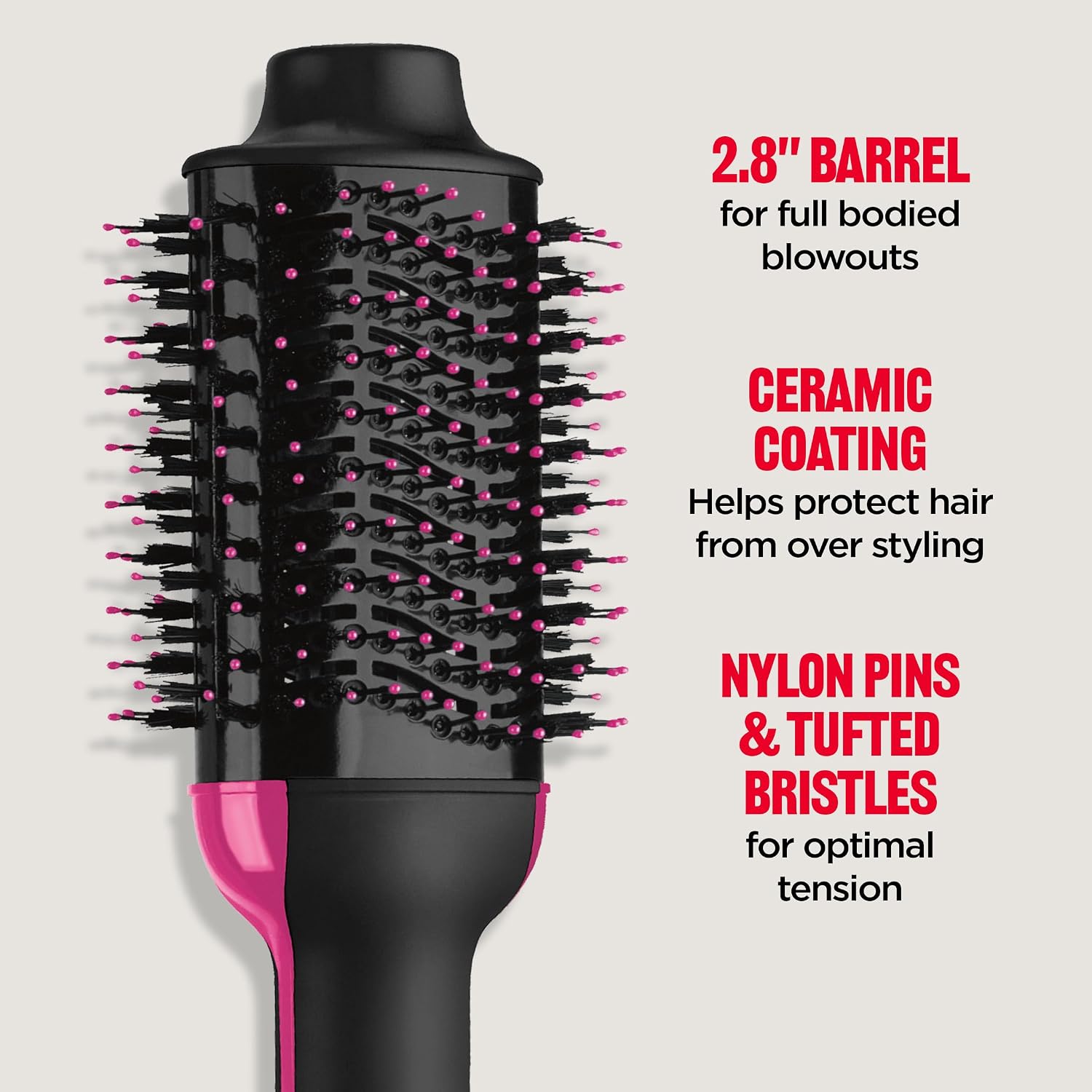 Detalle 2 de REVLON One-Step Volumizer Hair Dryer and Styler: One-Step Salon-Style Blowouts for All Hair Types