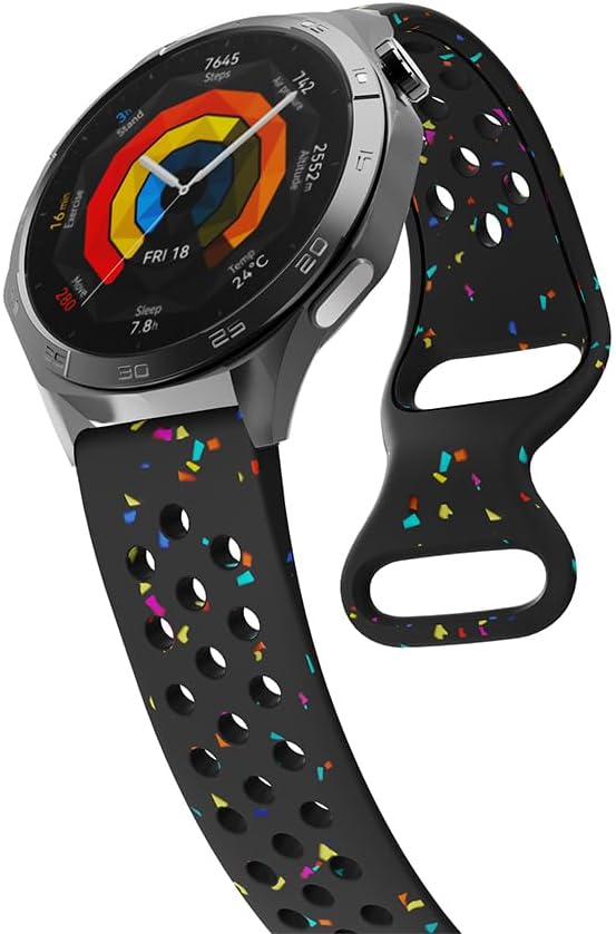 Thumbnail 3 de BYISYUE 22mm Breathable Silicone Watch Strap