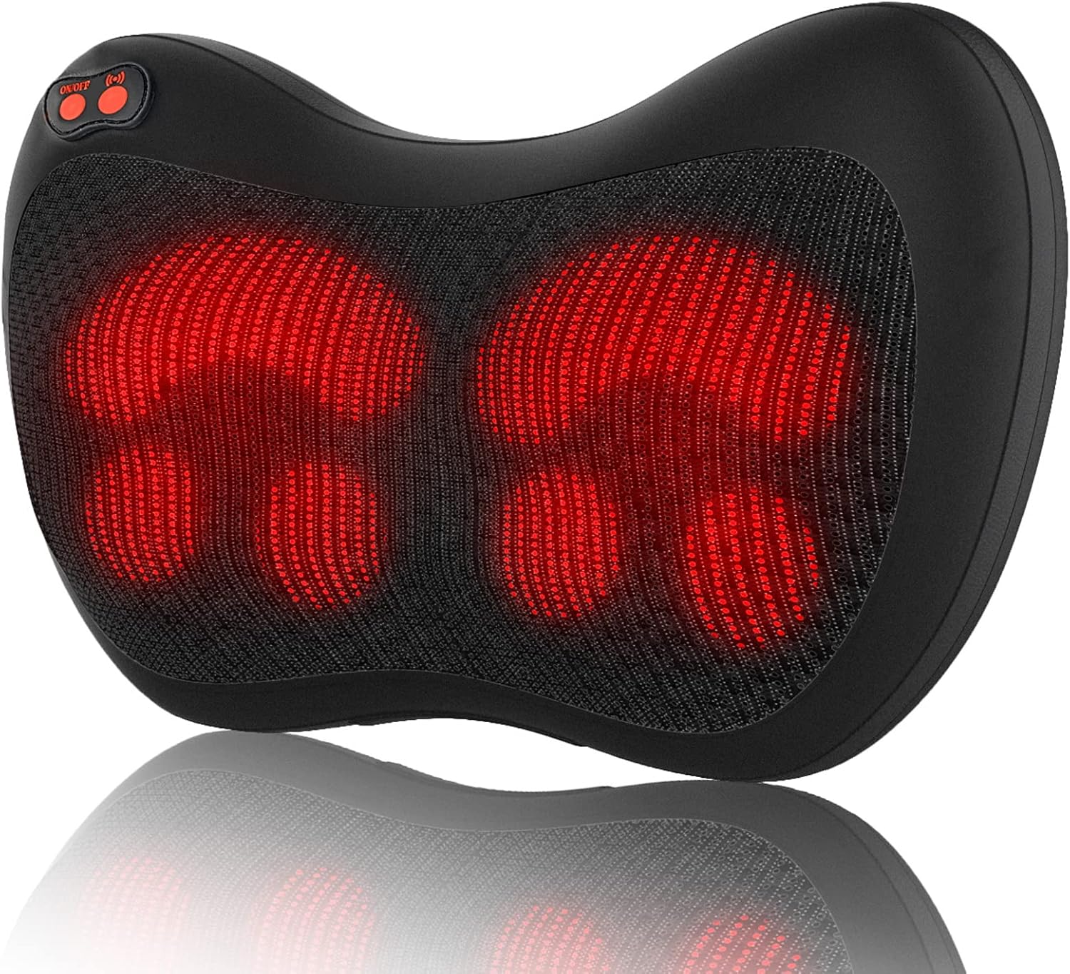 Detalle de iKristin Back Neck Massager with Heat – Shiatsu kneading massage pillow for home and car