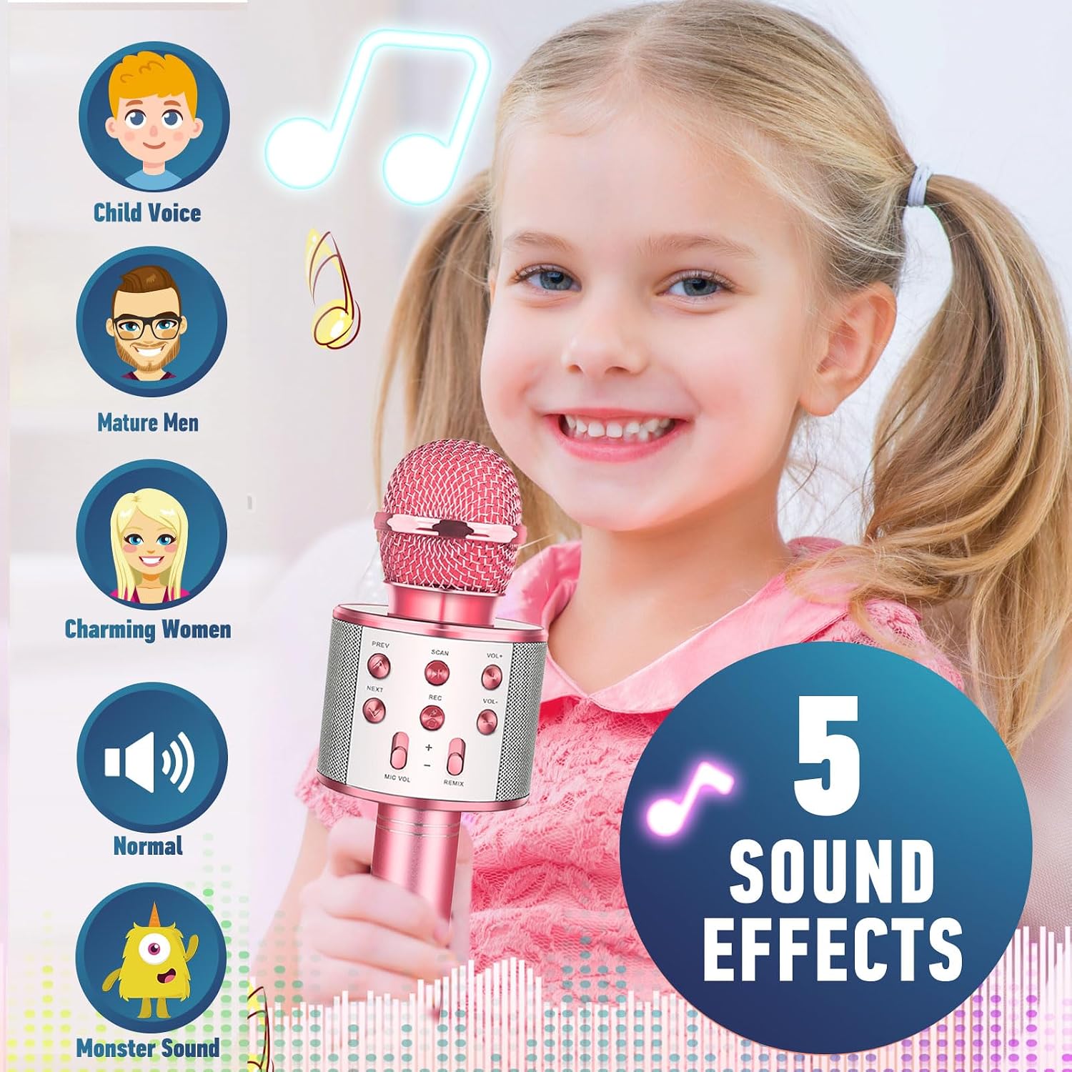 Thumbnail 4 de GeschenPark Microfono Bambini Wireless Bluetooth per Karaoke