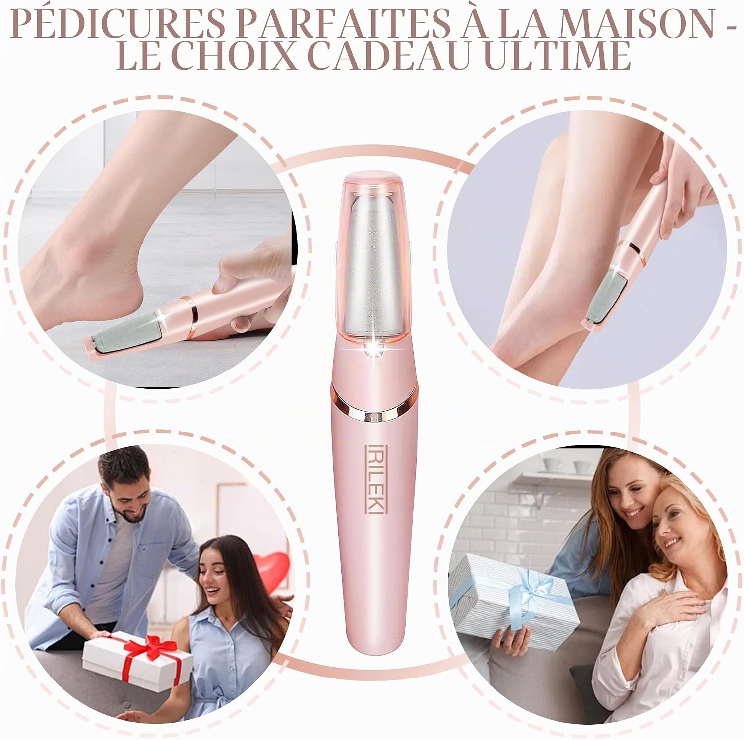 Thumbnail 6 de Dissolvant de callosités électriques pour les pieds rechargeable avec 2 têtes