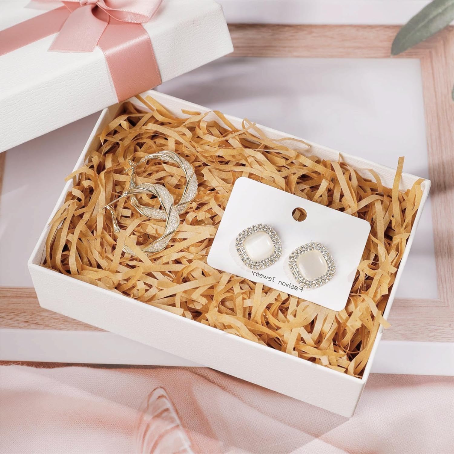Thumbnail 3 de 500g Brown Shredded Tissue Paper for Gift Boxes – Eco-Friendly Hamper Filler