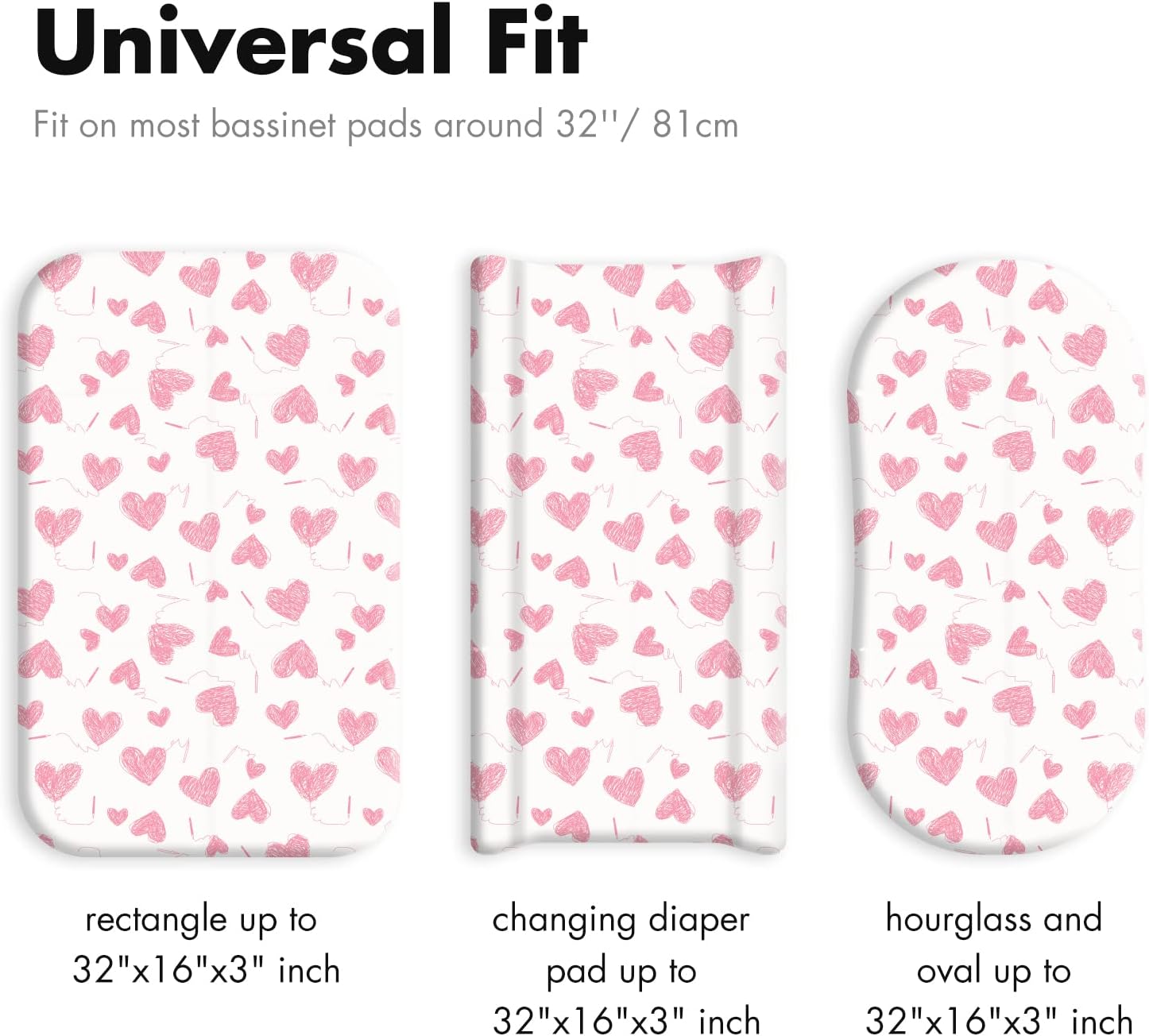 Thumbnail 3 de GLLQUEN Baby 4Pack Moses Basket Fitted Sheets – 81 x 41 cm, 100% Microfiber, Oeko-Tex 100