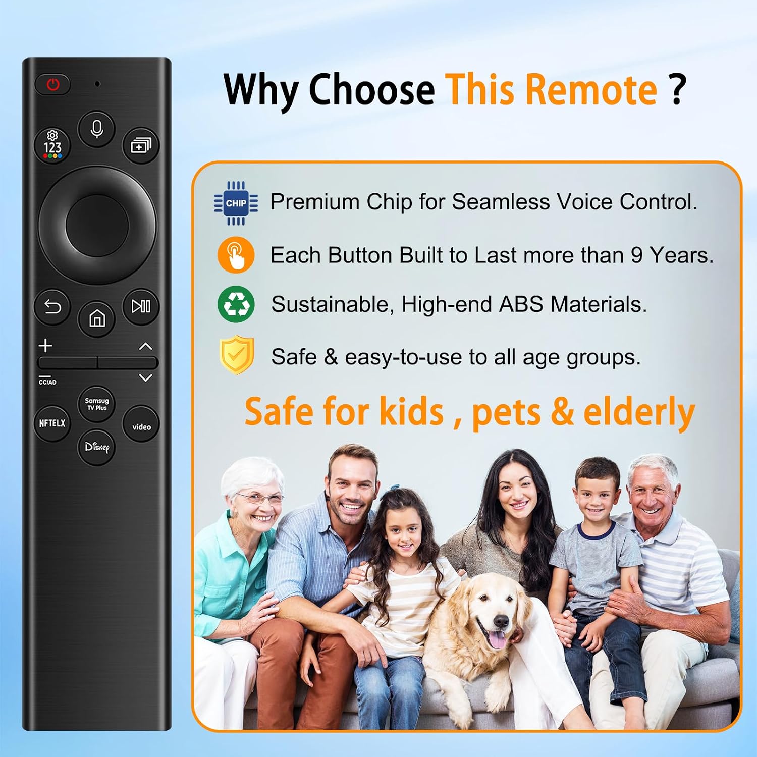 Detalle de Voice Remote Control for Samsung TVs, ABS