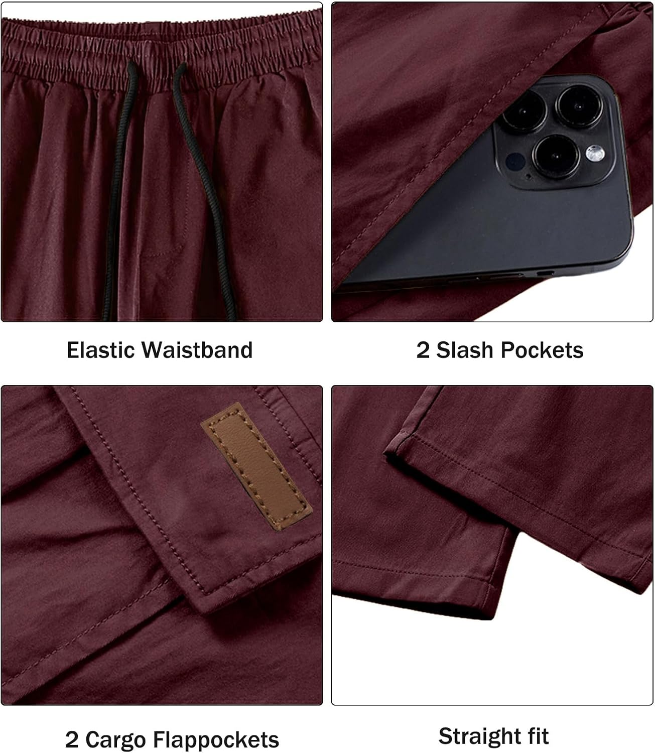 Detalle 2 de Comdecevis Men's Cargo Pants in Polyester