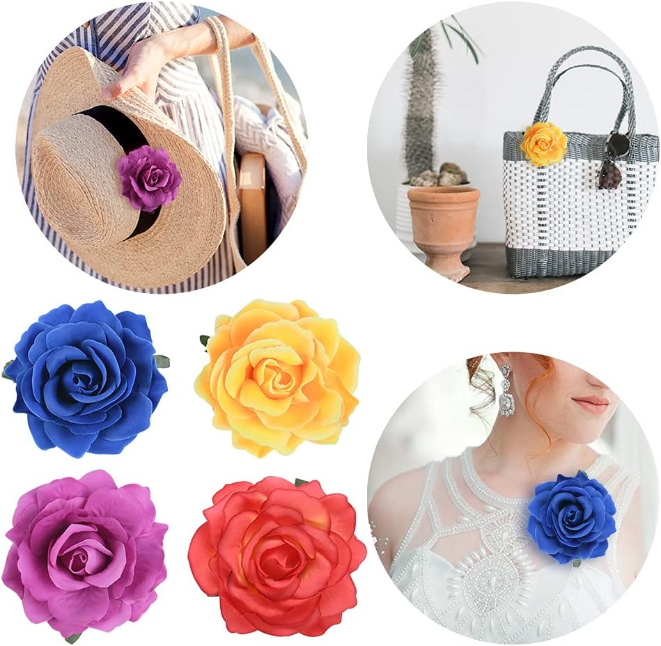 Detalle 2 de URAQT Barrette Fleur avec pinces à cheveux (lot de 10) multicolores