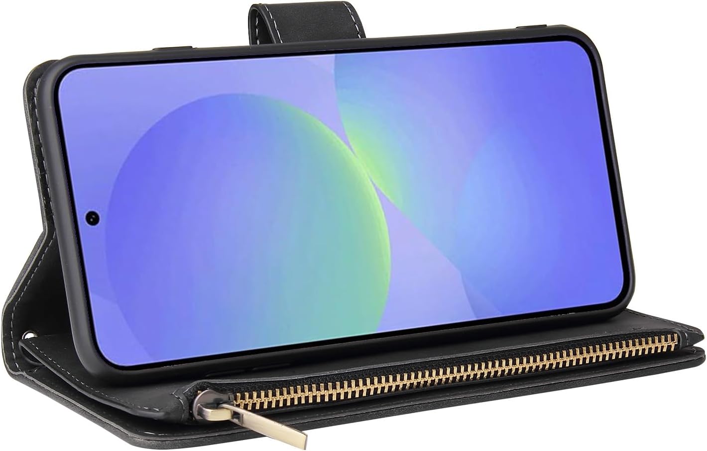 Thumbnail 3 de Asuwish Wallet Case with Tempered Glass Screen Protector for Samsung Galaxy A56 5G