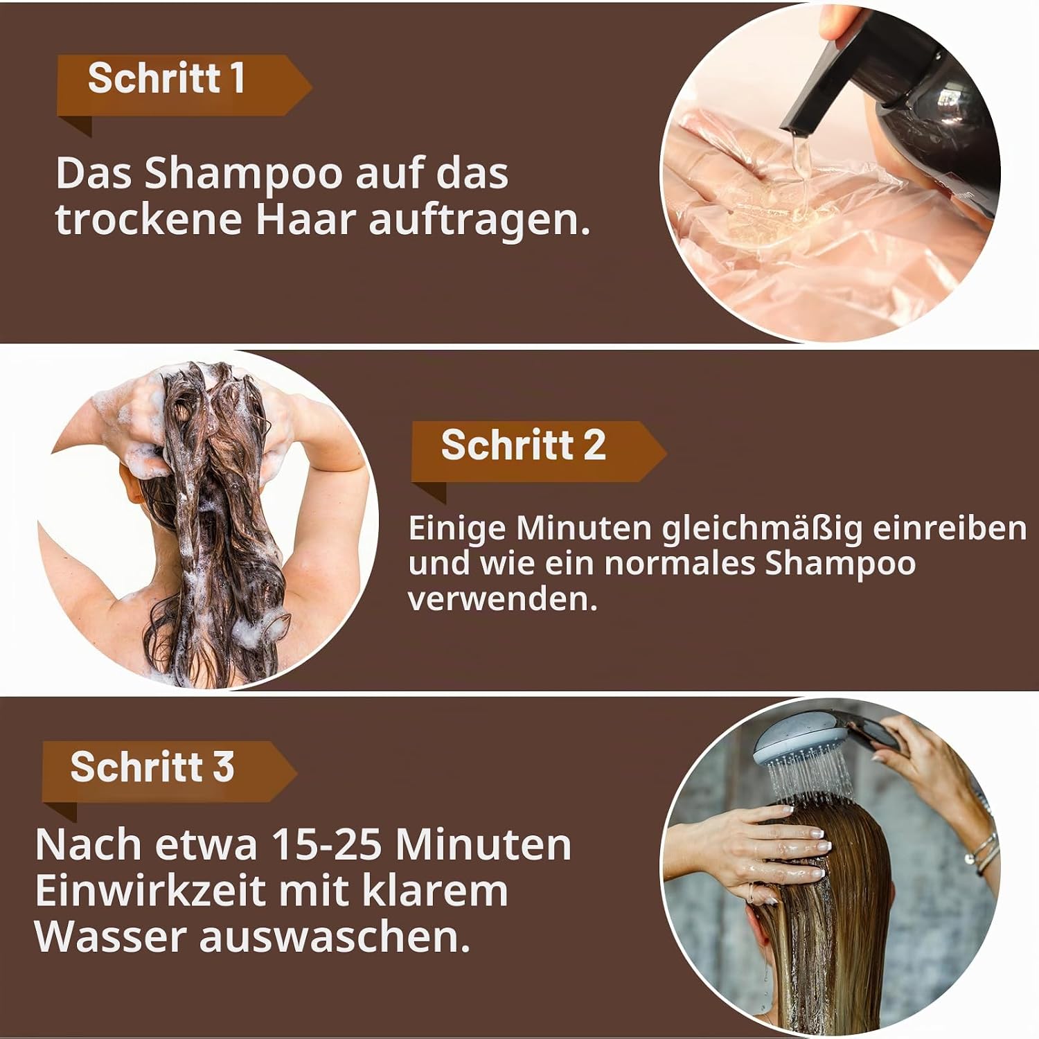 Thumbnail 5 de GFEUGS Haarfarbe Kastanienbraun Haarfärbeshampoo