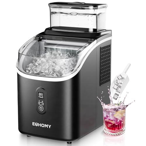 Detalle de EUHOMY Macchina del Ghiaccio Casa 15 kg/24h con 16 cubetti in 13 minuti – Autopulente, serbatoi da 0,5 L e 1,5 L, accessori inclusi