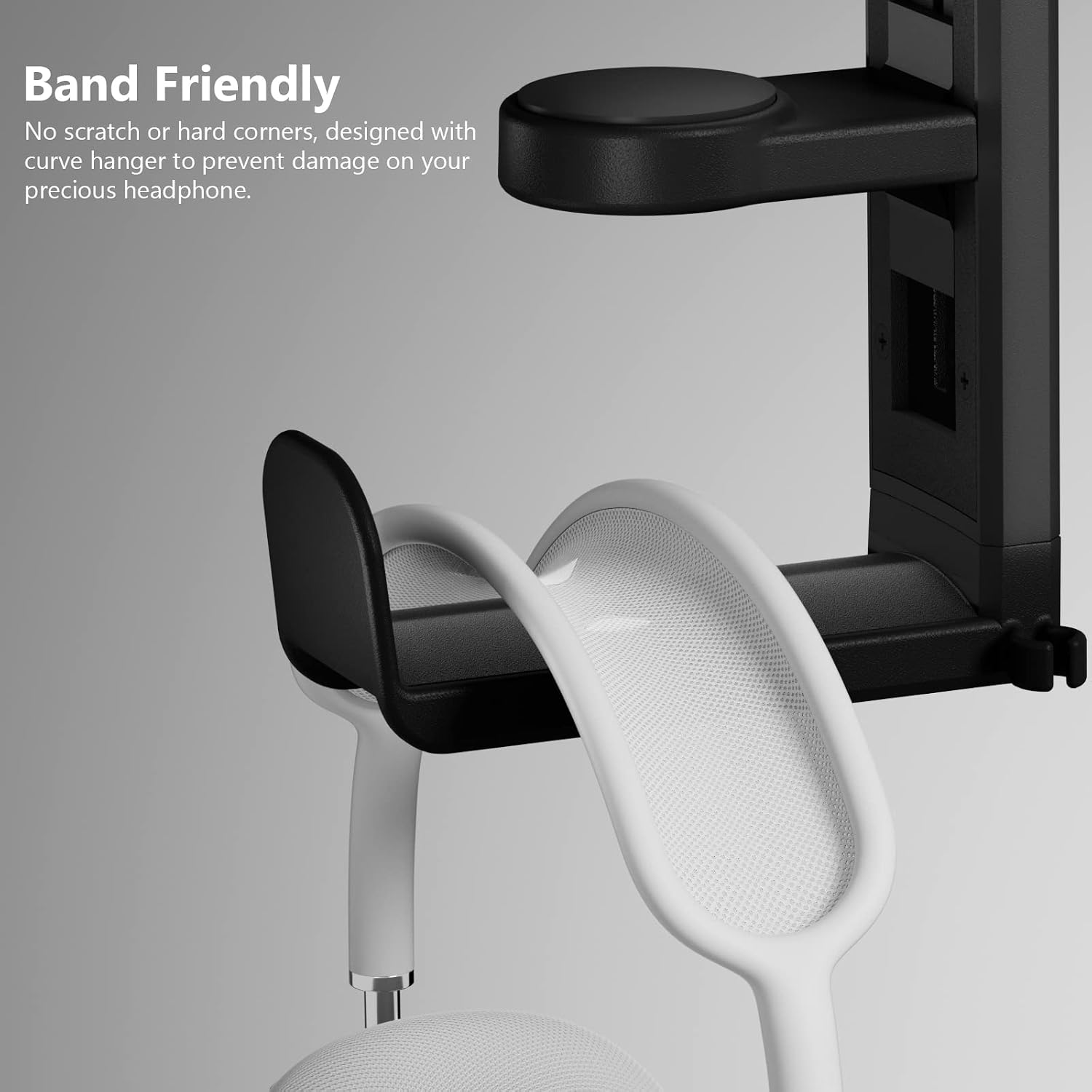 Detalle de EURPMASK Rotating Clamp-On Headphone Stand (2 Pack) with 360° Swivel & Cable Clip Organizer