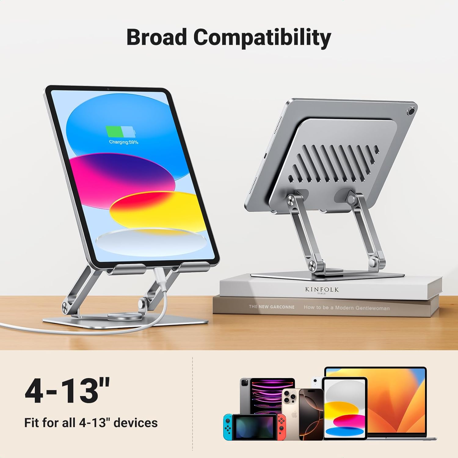 Thumbnail 4 de UGREEN iPad Stand 360° Rotating Foldable 13"