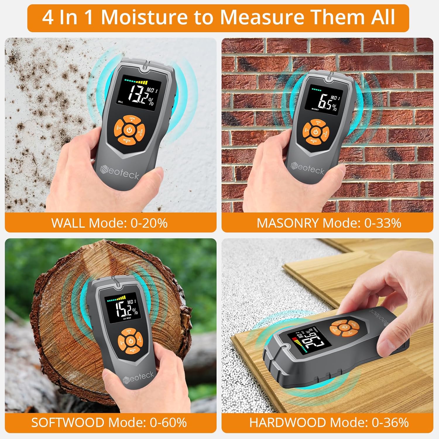 Detalle 2 de Neoteck Pinless Moisture Meter 50mm