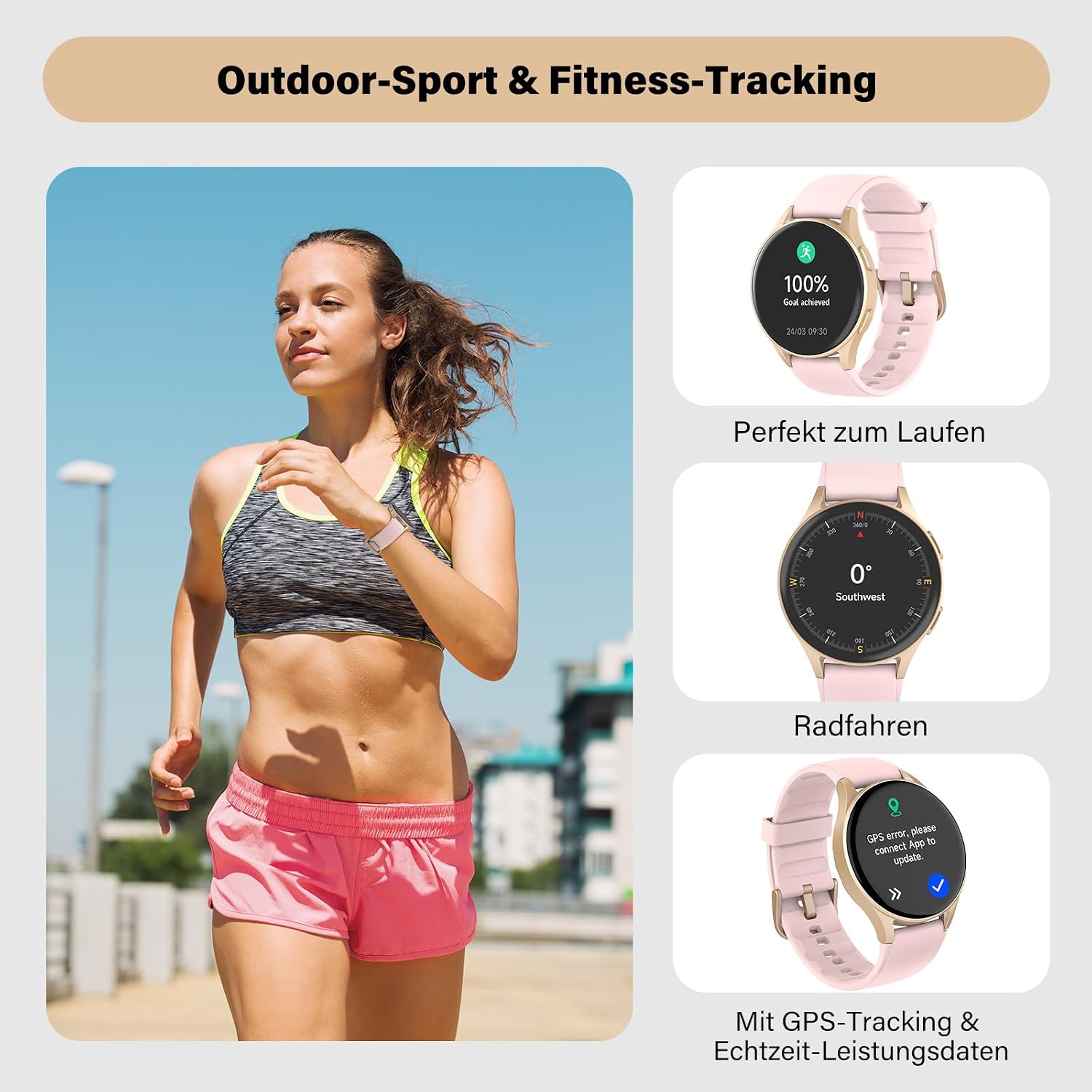 Detalle de QIPOPC Smart Watch with Alexa, 1.32-inch