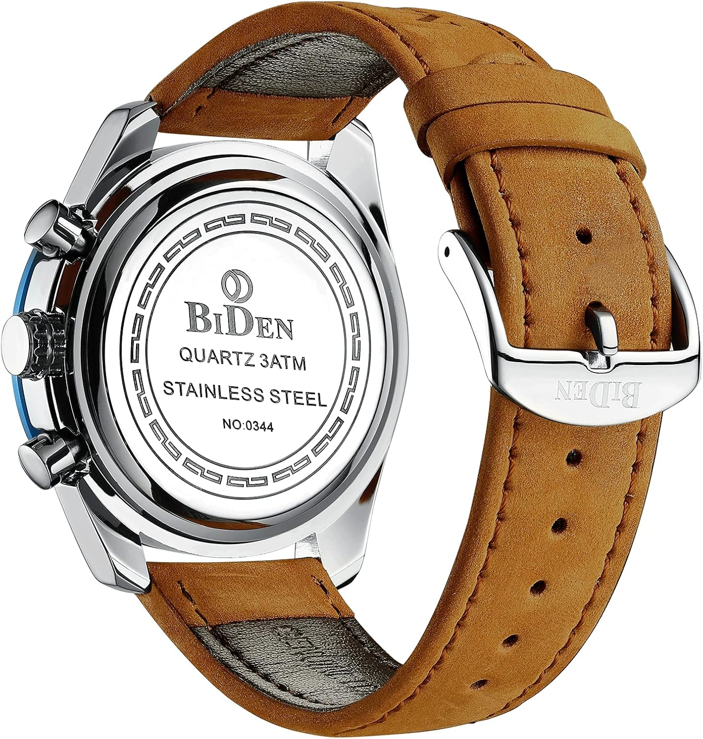 Thumbnail 1 de HANPOSH Herrenuhr Chronograph – Edelstahl, Quarz, Datum, 3 ATM Wasserdicht