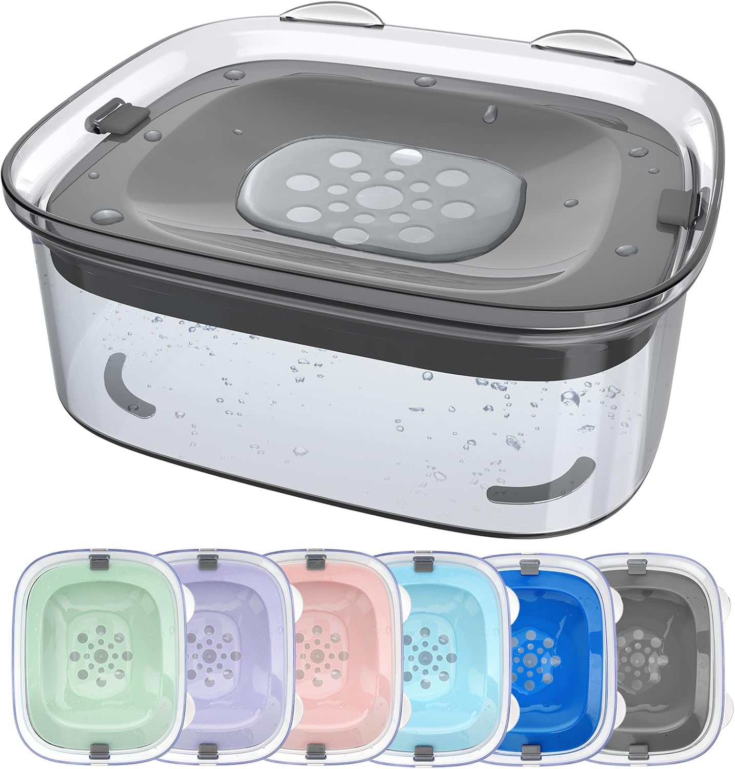 Detalle de AONKEY DWB24-806032 3L Dog Water Bowl with Floating Slow-Drinking Disk