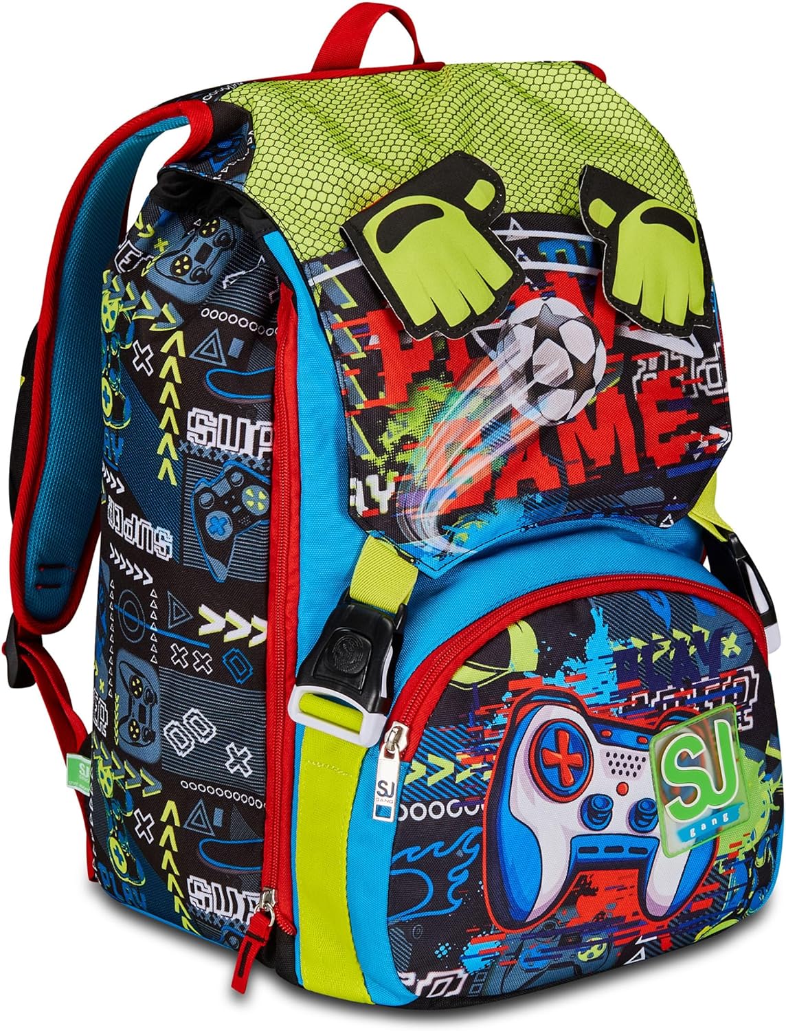 Detalle de SJ GANG STYLE JAM GANG Zaino Scuola Estensibile: stile, comfort e versatilità per bambini e ragazzi