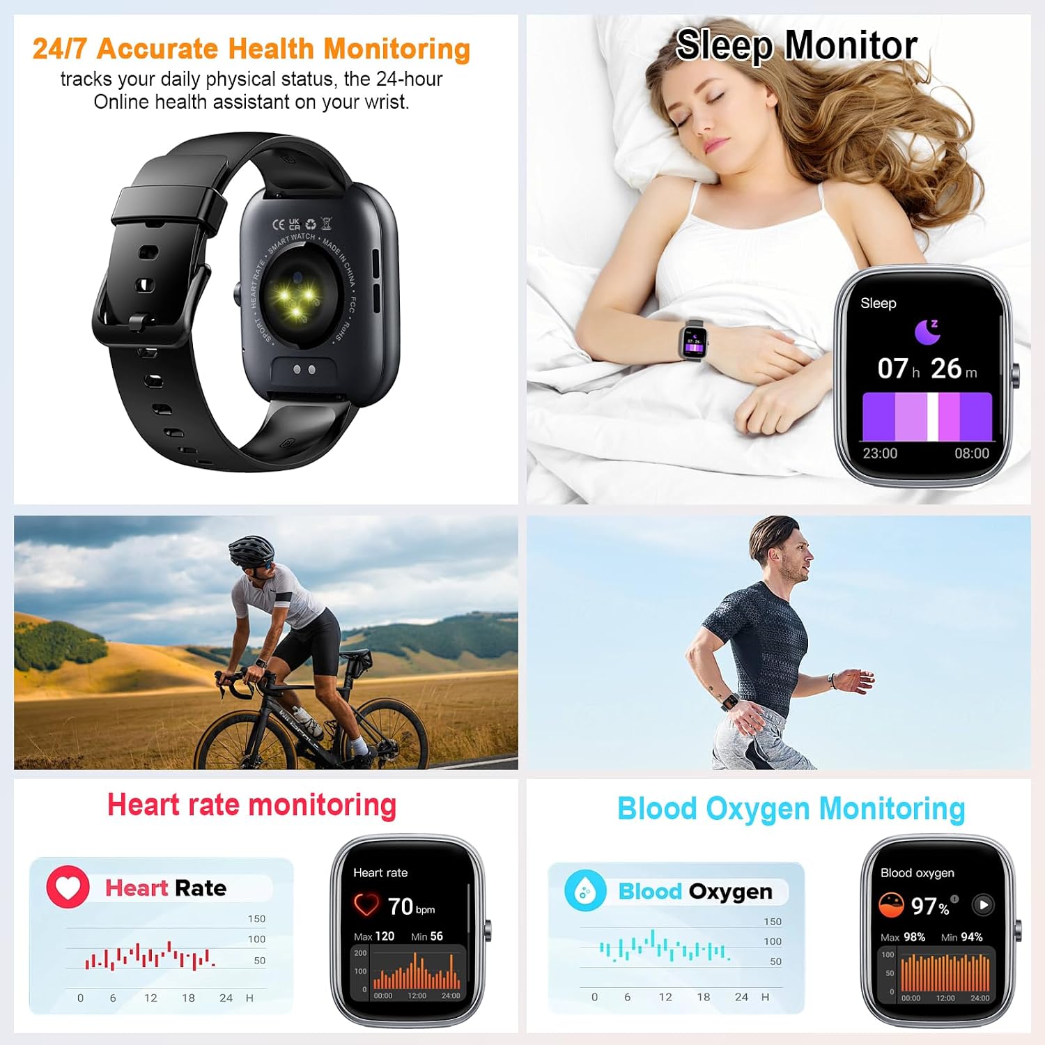 Detalle 2 de 2025 Smartwatch 1.91" HD fitness watch with heart rate