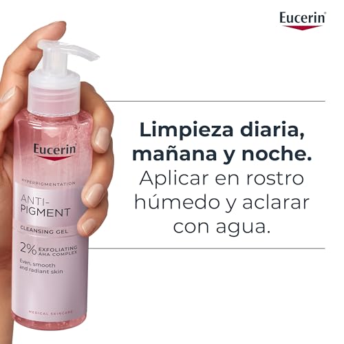 Detalle de Eucerin Anti-Pigment Gel Limpiador Facial (400 ml): exfoliante diario para una piel más luminosa y uniforme