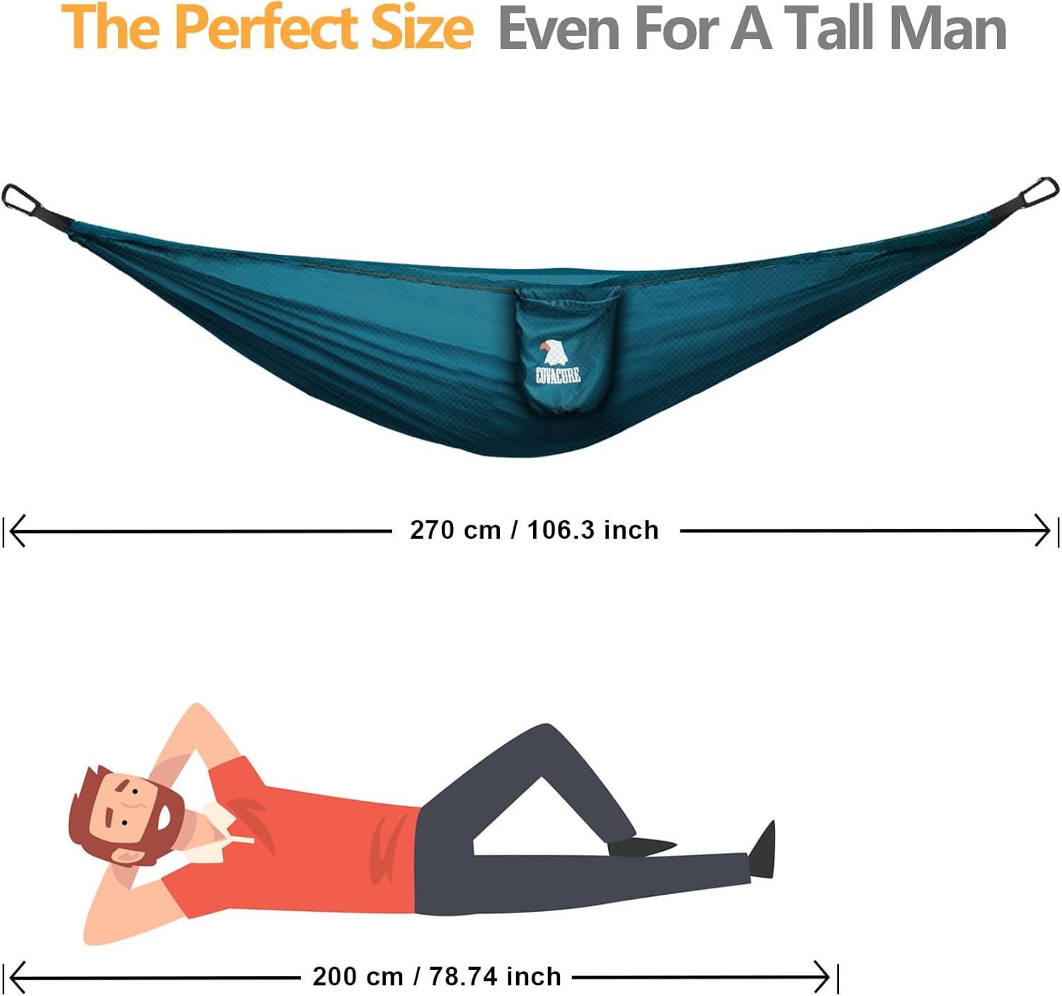Thumbnail 4 de COVACURE Camping Hammock 270 x 150cm