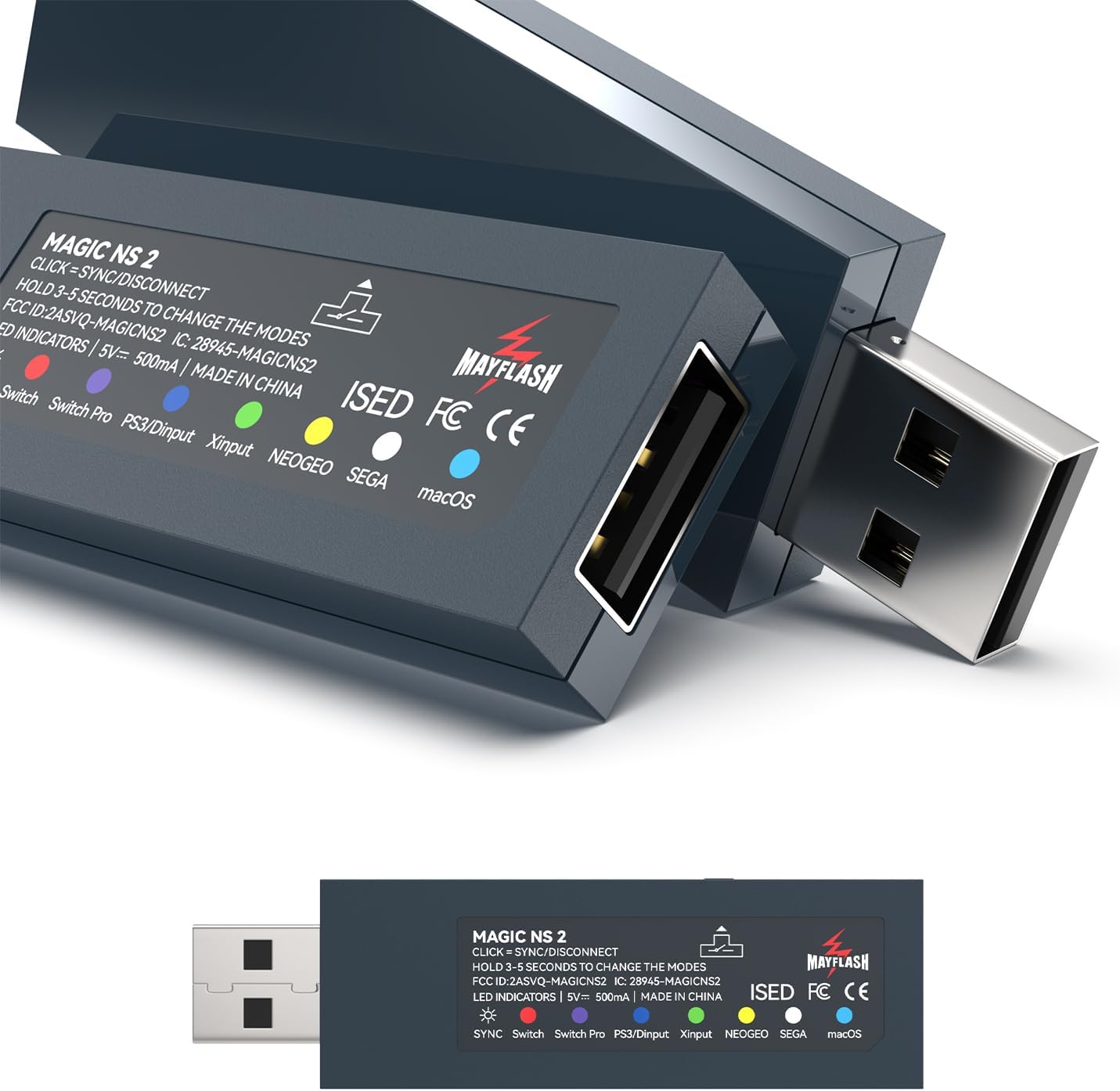 Detalle de MAYFLASH Magic NS 2: USB-Adapter für Switch, PC und mehr – kabellos über Bluetooth