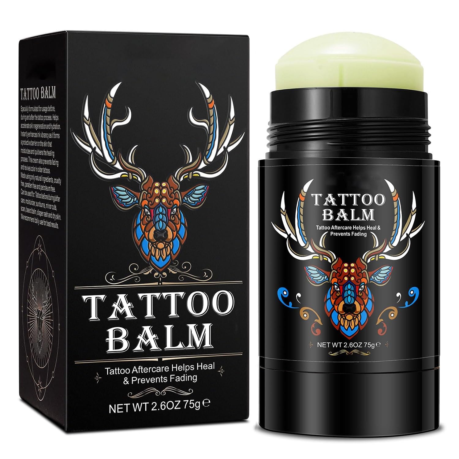 Detalle de Tattoo Aftercare Butter Balm (2.6 oz) by Old & New Tattoo — moisturizing healing balm for fresh and older tattoos