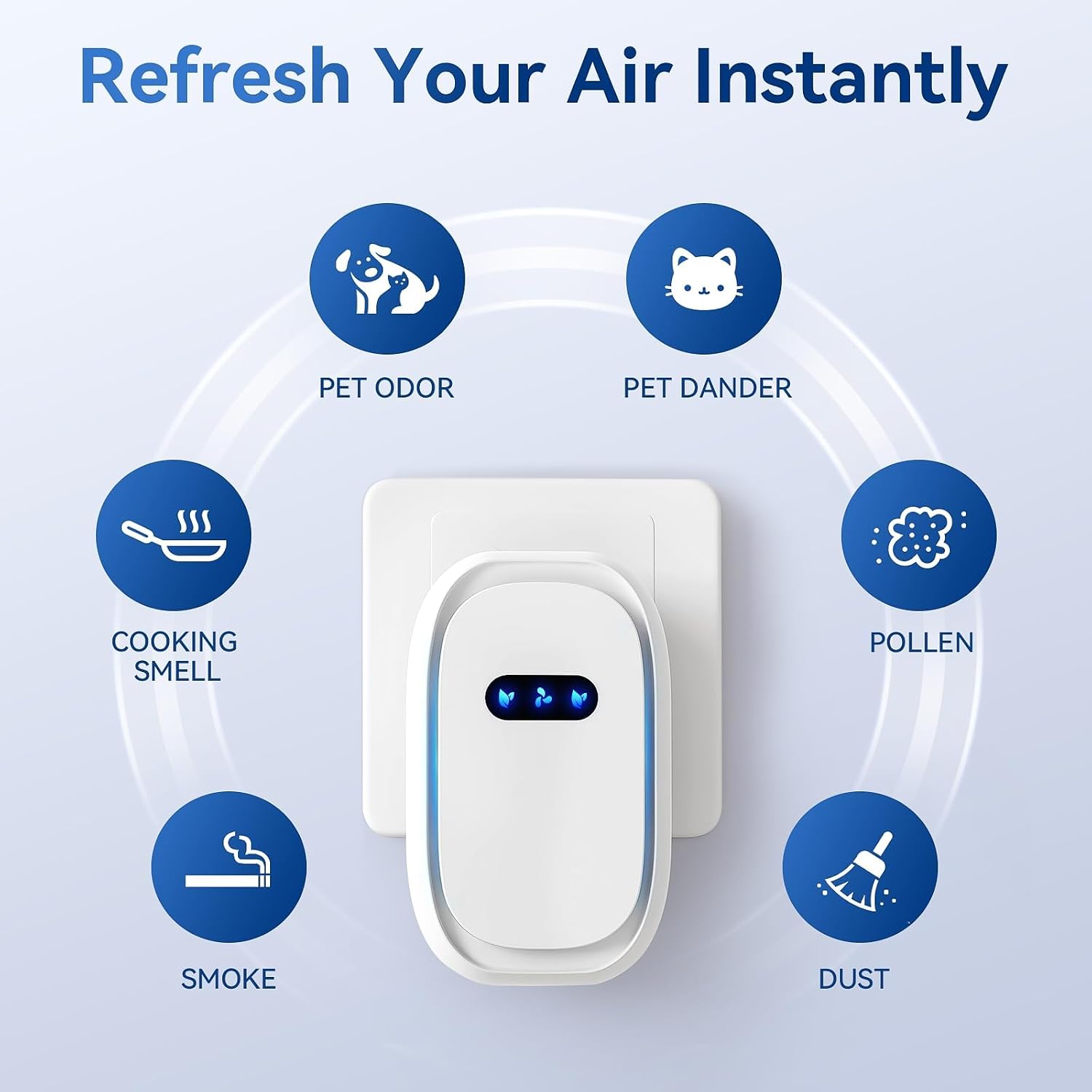 Detalle de Paztkoo 4-Pack Plug-In Air Ionizers, Filterless 2.4 x 4-Inch Units
