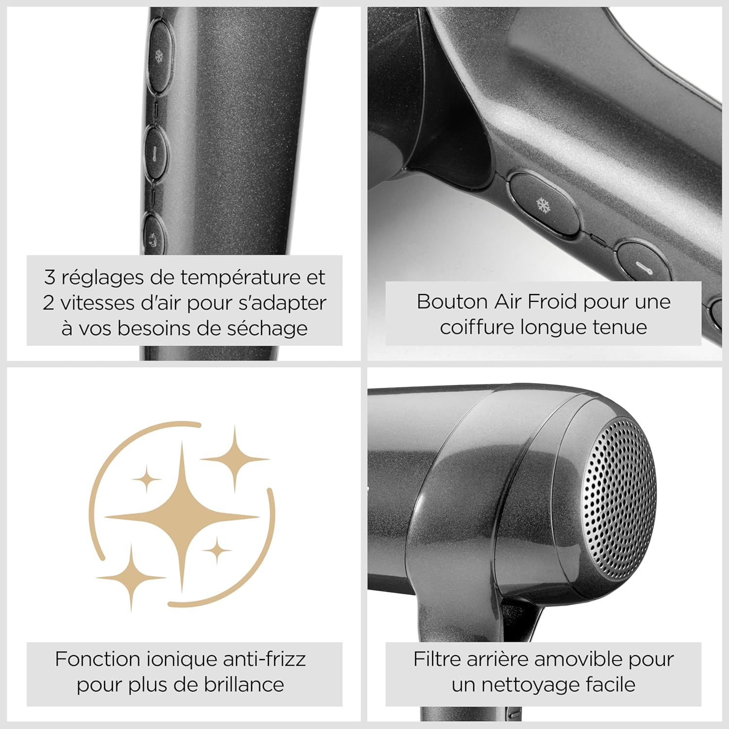 Thumbnail 2 de BaByliss Titanium Shine D6200DE – sèche-cheveux compact ionique avec diffuseur