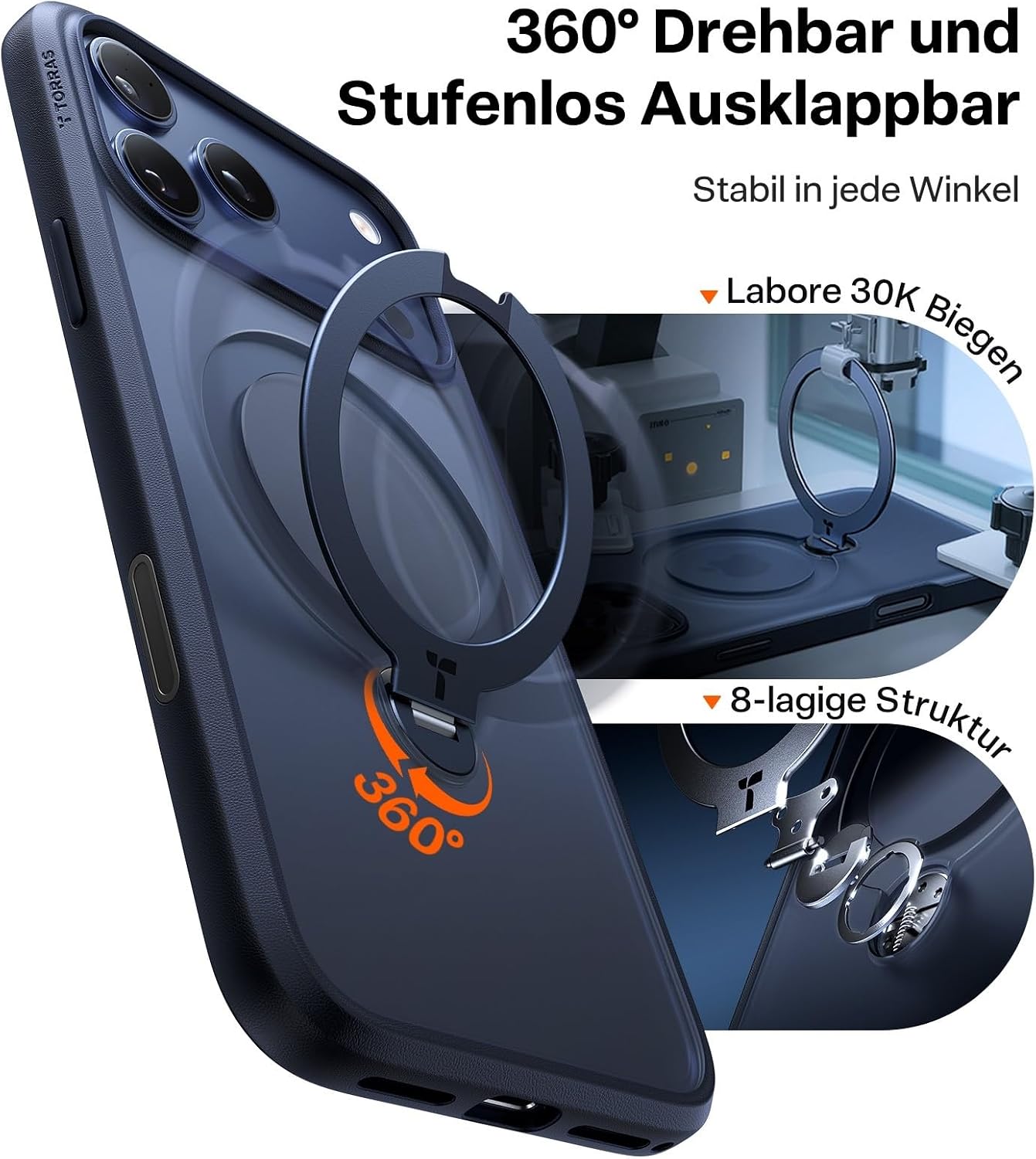 Thumbnail 3 de TORRAS Ostand Q3 Spin Hülle für iPhone 17 Pro Max