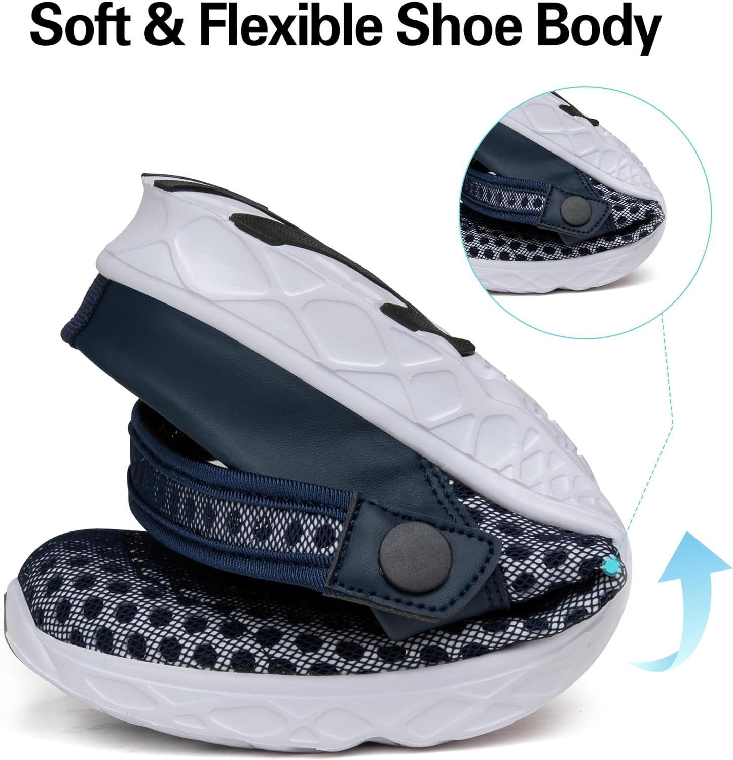 Detalle de SAGUARO Unisex Clogs für den Sommer – leichte Hausschuhe/Gartenschuhe in Deep Blau