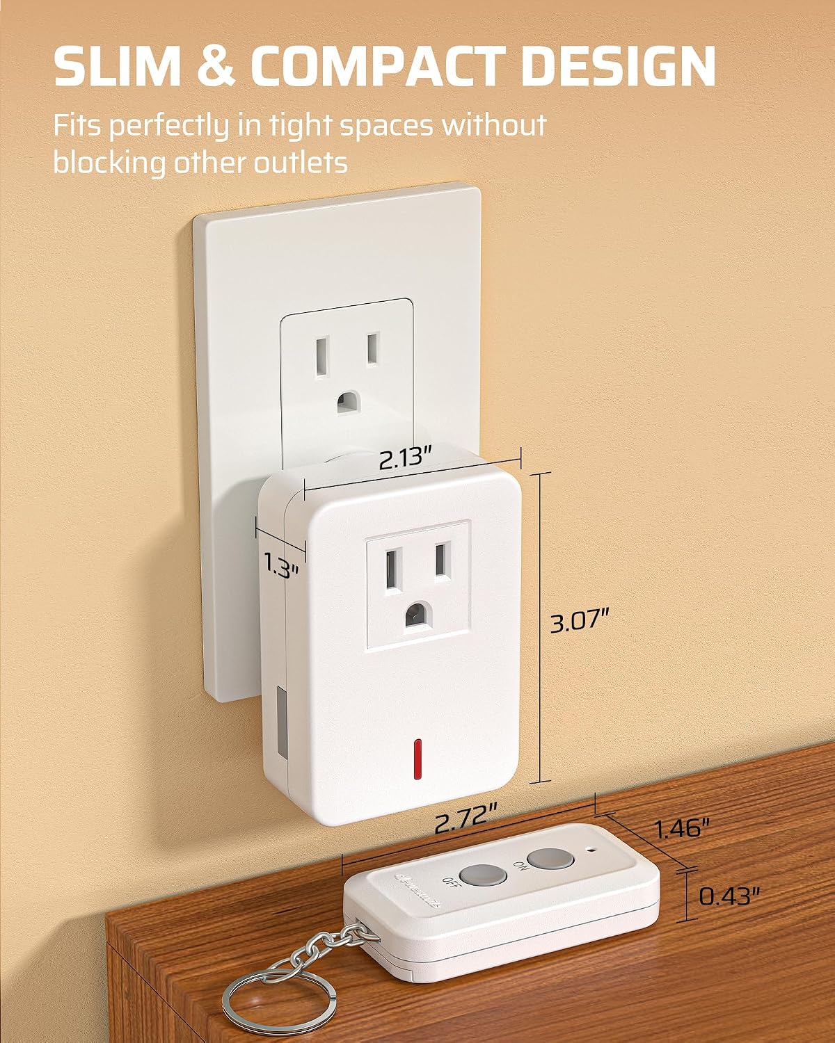 Detalle de DEWENWILS BH9912U-18D Indoor Remote Control Outlet, 100 ft RF Range
