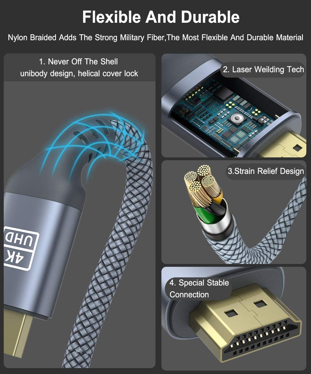 Thumbnail 4 de AkoaDa 4K HDMI-Kabel 15 m (High Speed, HDMI 2.0, 4K@60 Hz, 18 Gbit/s, ARC) – für TV, Konsole & Heimkino