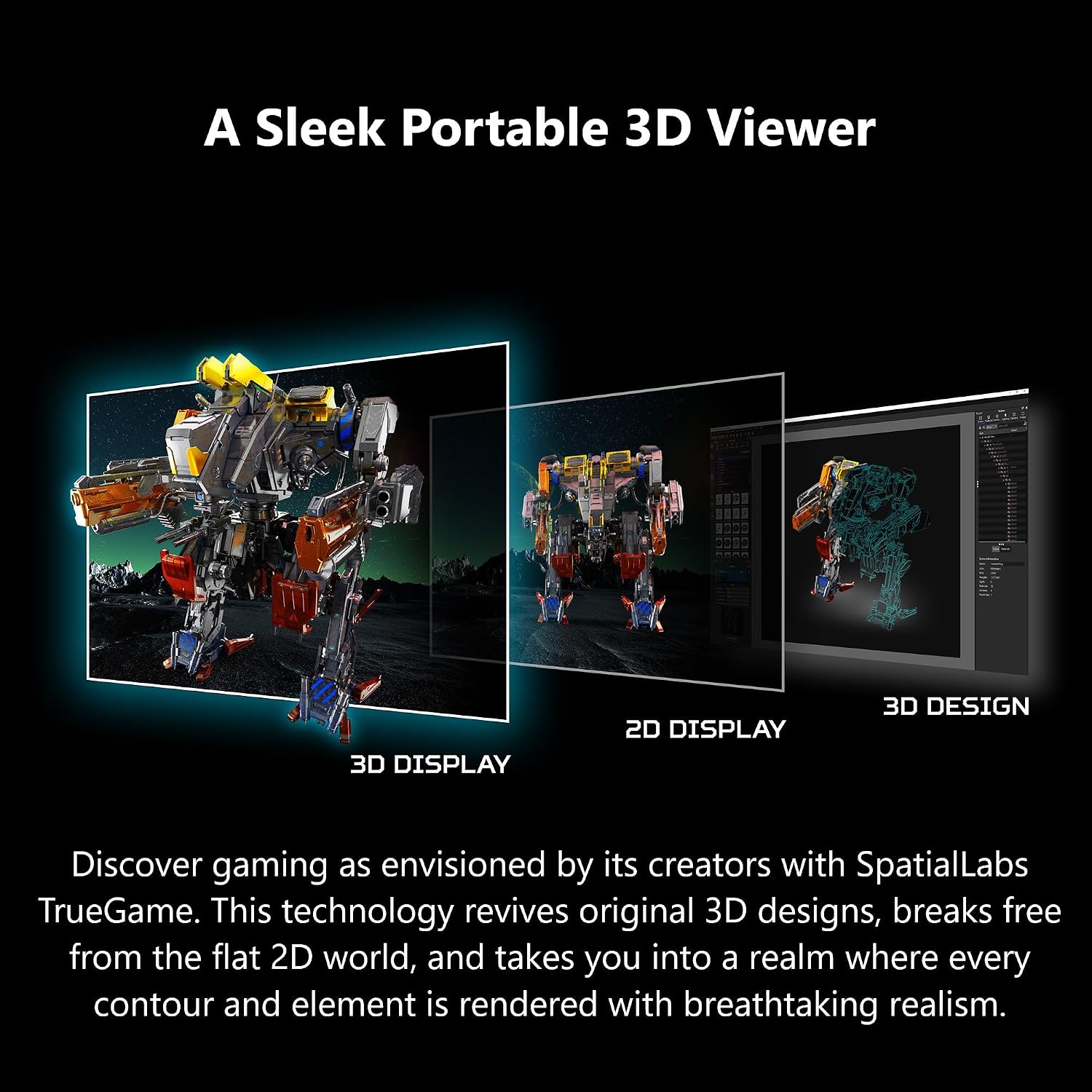 Detalle de Acer Predator SpatialLabs View 27 PSV27-2 27" Ultra HD Stereoscopic 3D Gaming Display with Eye Tracking & 160Hz