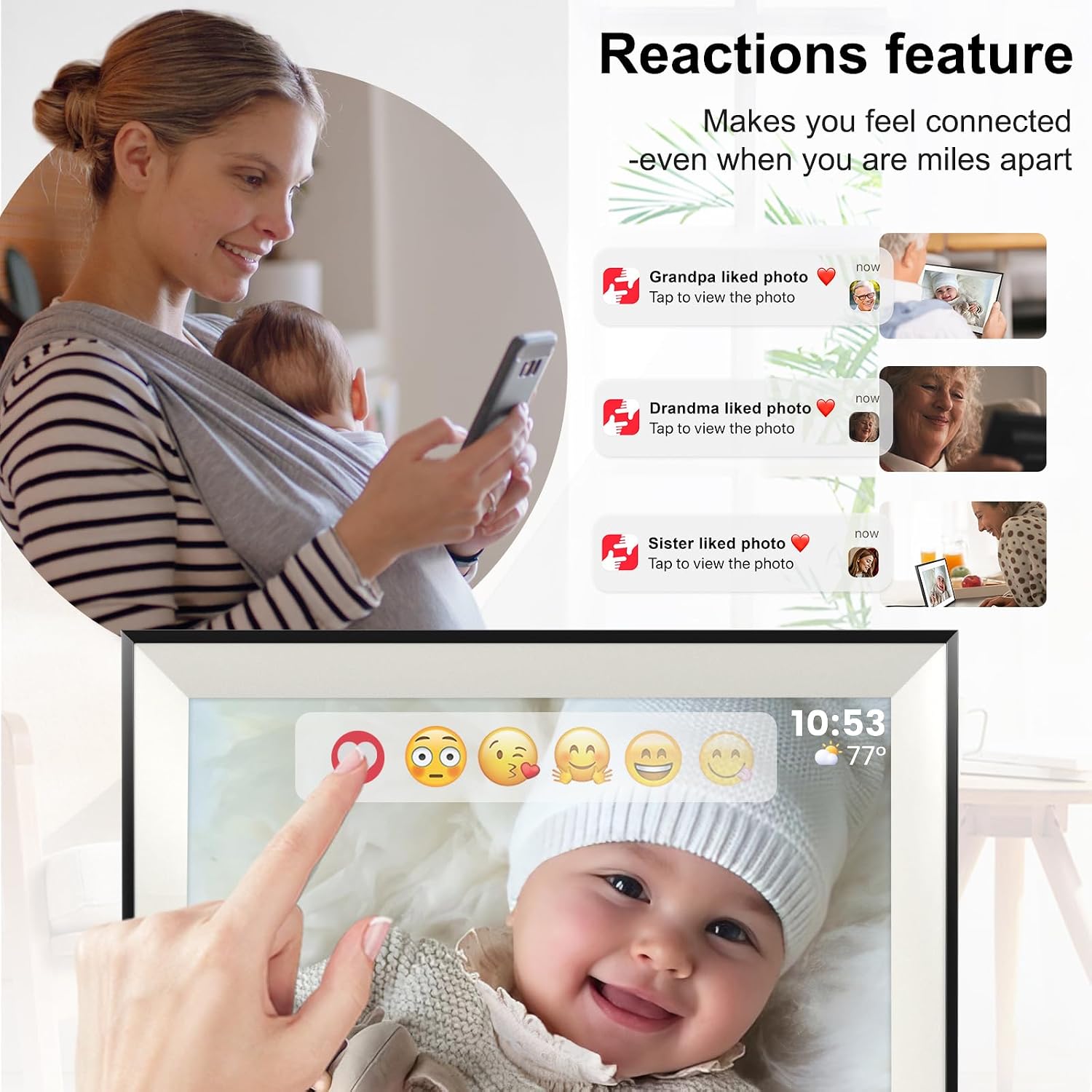 Thumbnail 4 de Hesmor Frameo 10.1 Inch Digital Photo Frame