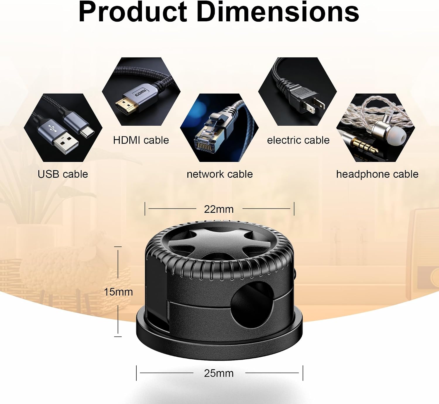 Thumbnail 1 de Kimsky Kabelhalter 9 Stück Desktop Organizer