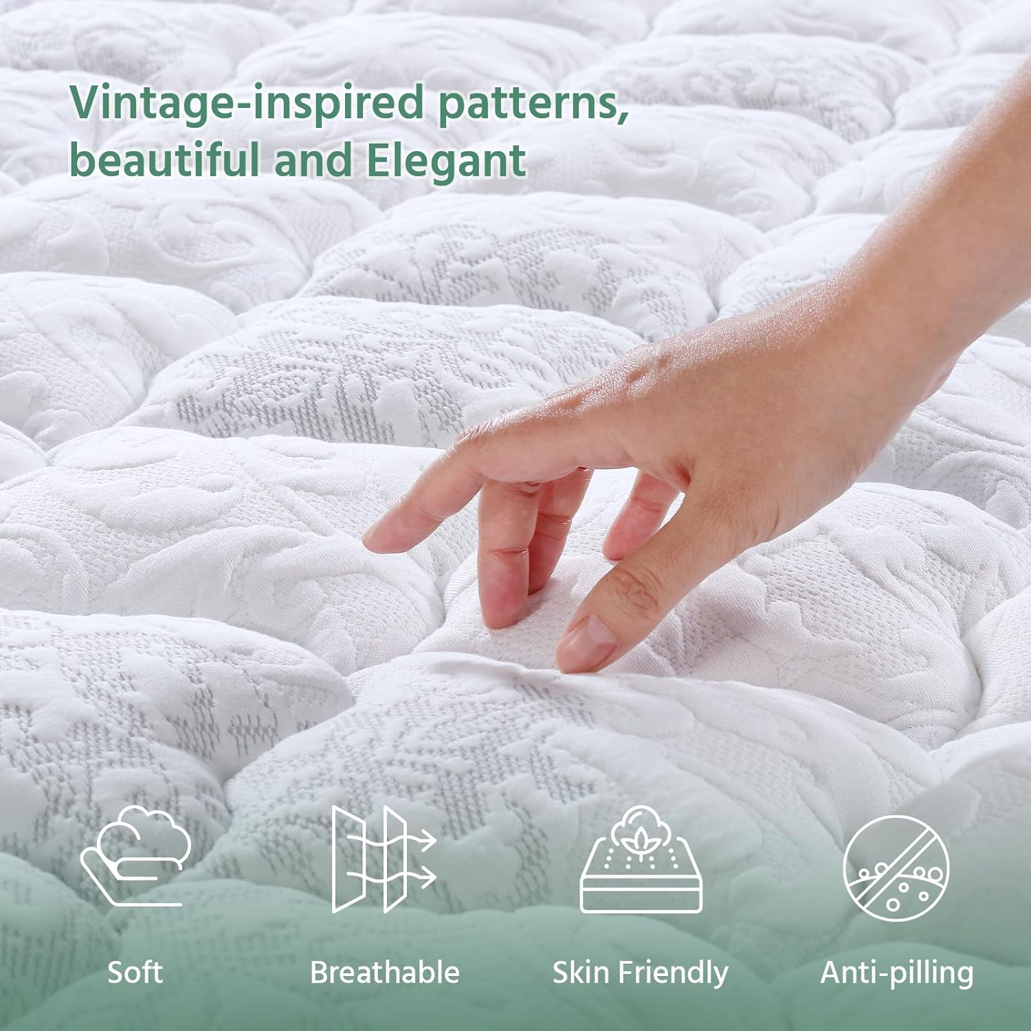 Thumbnail 1 de SZsuilong 4ft6 Double Mattress — 11 Inch Hybrid Pocket Sprung Orthopaedic Mattress
