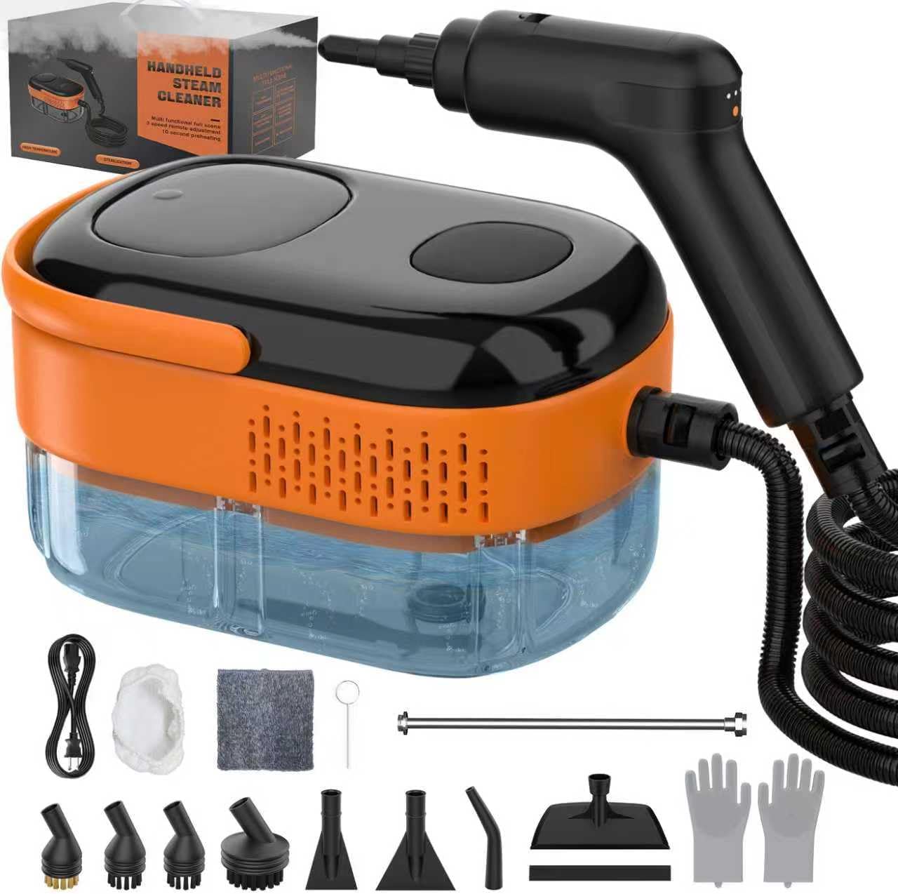 Detalle de Koutop Steam Cleaner for Home & Car Portable Handheld Steamer with 3-Level Handle, 15s Heat-Up, 16 Accessories