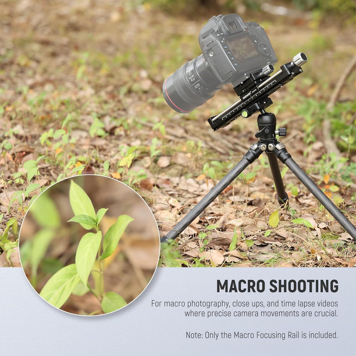 Thumbnail 1 de NEEWER GM-MP2 140mm Macro Focusing Rail with 360° Rotation and Arca-Type QR Plate