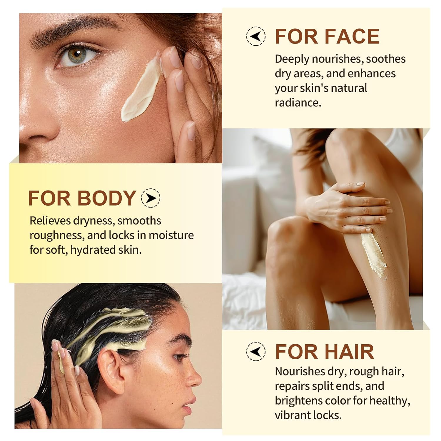 Detalle 2 de Sheabutter Unraffiniert Bio & Roh – 100% reine Shea-Butter für Haut, Haare und Lippen (120 g)