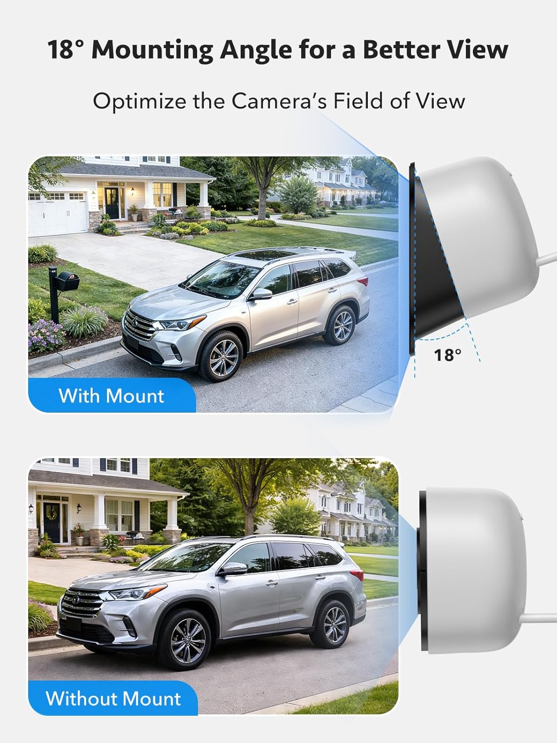 Thumbnail 6 de FAMVIVA 2K No-Drill Window Security Camera with 18° Tilt Mount, Dual-Band WiFi & AI Human Detection
