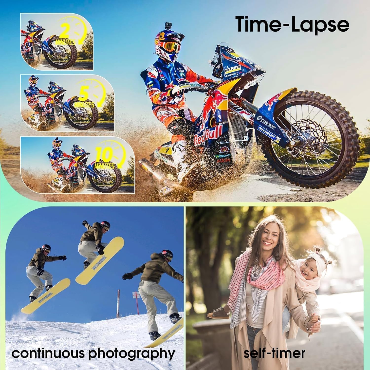 Detalle de Digital camera with 4K 64MP, 180° flip screen | Compact Autofocus & Macro