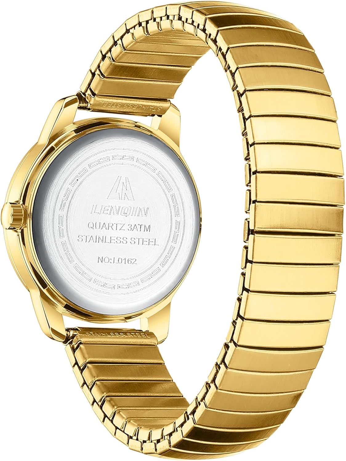 Thumbnail 1 de LN LENQIN Damenarmbanduhr aus Edelstahl mit Quarzwerk, analogem Zifferblatt und 3-ATM-Wasserschutz (Expansion Band)