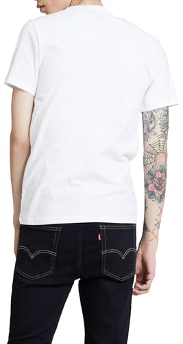 Detalle de Levi's 2-Pack Crewneck Graphic Tee Uomo Multicolore (Sportswear White/Mineral Black) M