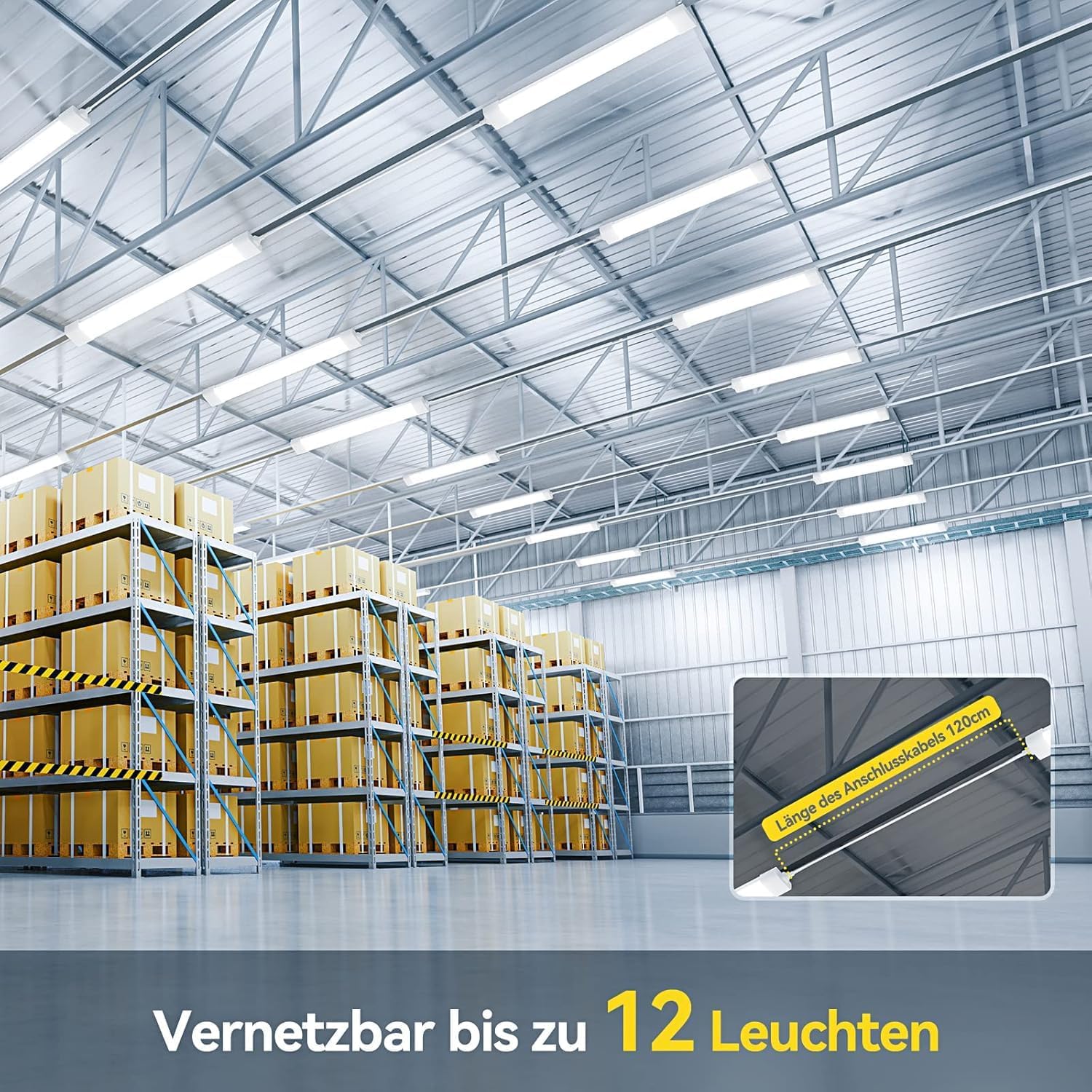 Detalle 2 de Modlicht LED Feuchtraumleuchte 150 cm