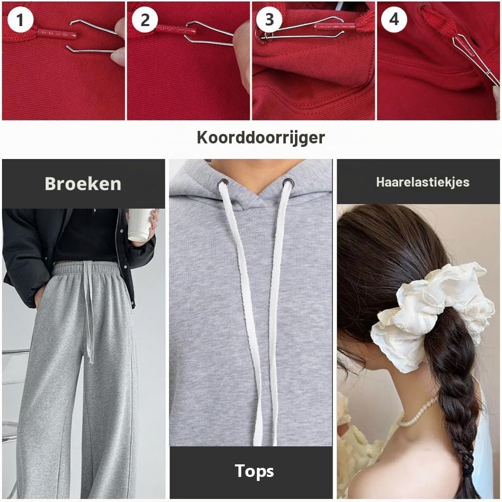 Detalle 2 de AUYAO elastiek 20 mm x 12 m, zwart polyester naairubber